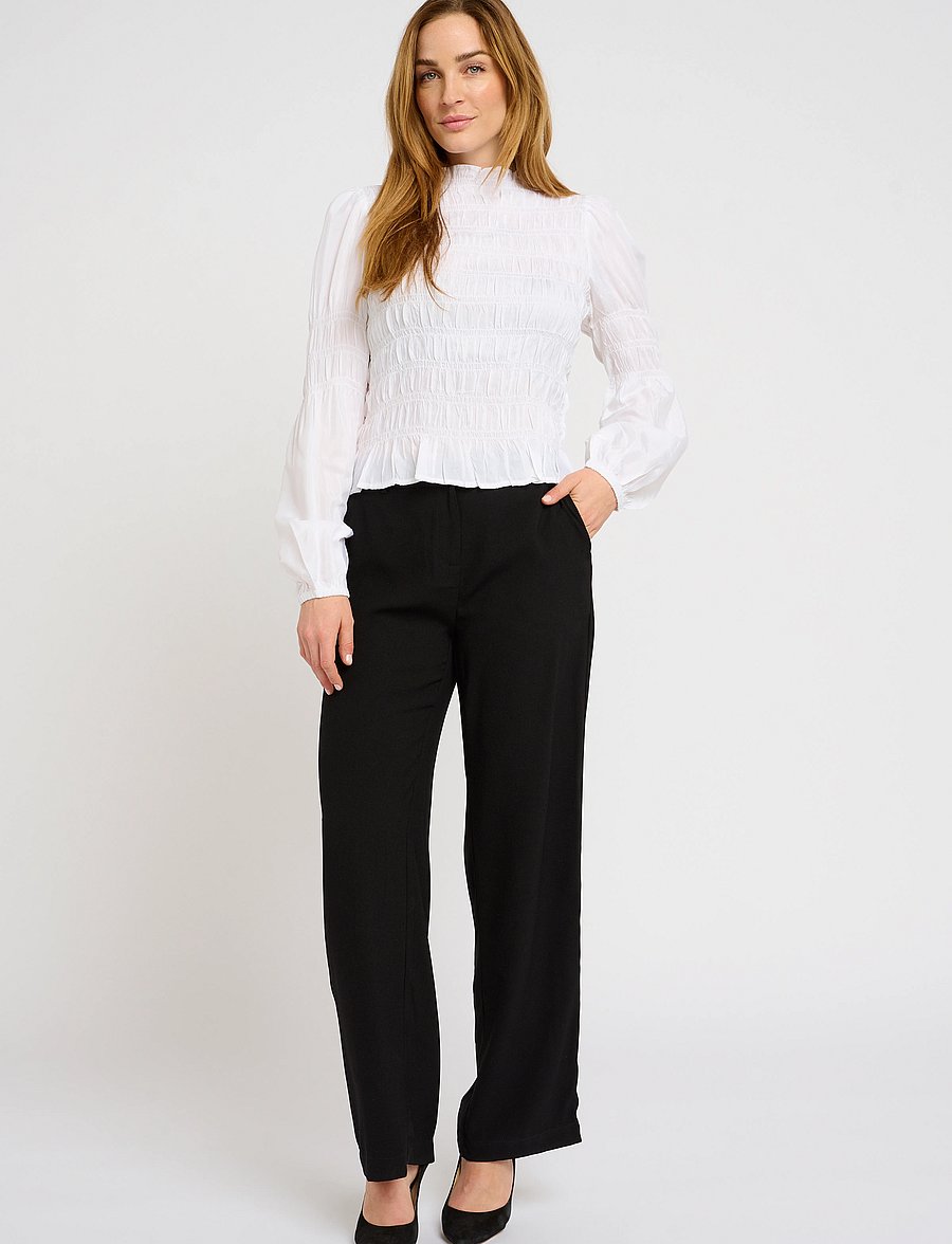 Cream - CRHenva Blouse - long sleeved blouses - snow white - 3