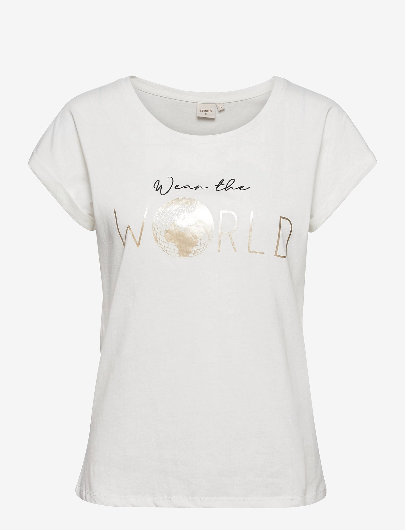 Cream - CRBeta T-shirt - t-shirty - snow white gold world - 0