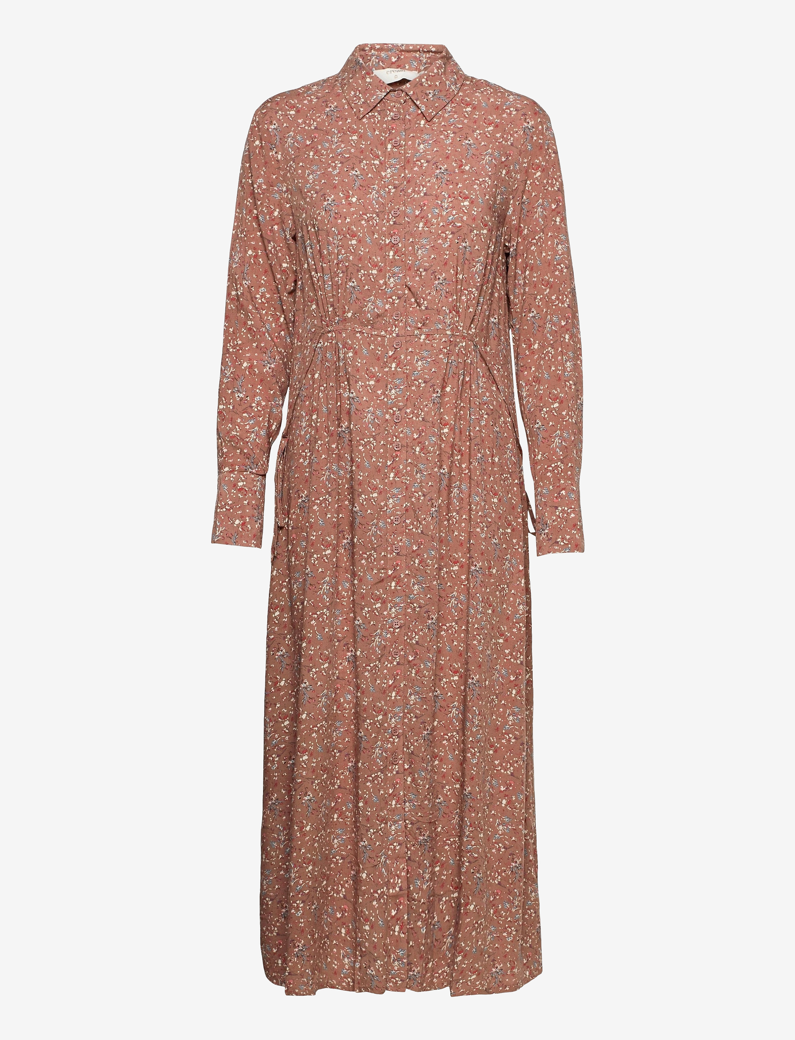 Cream - CRHany Flower Dress - rose brown flower mix - 1