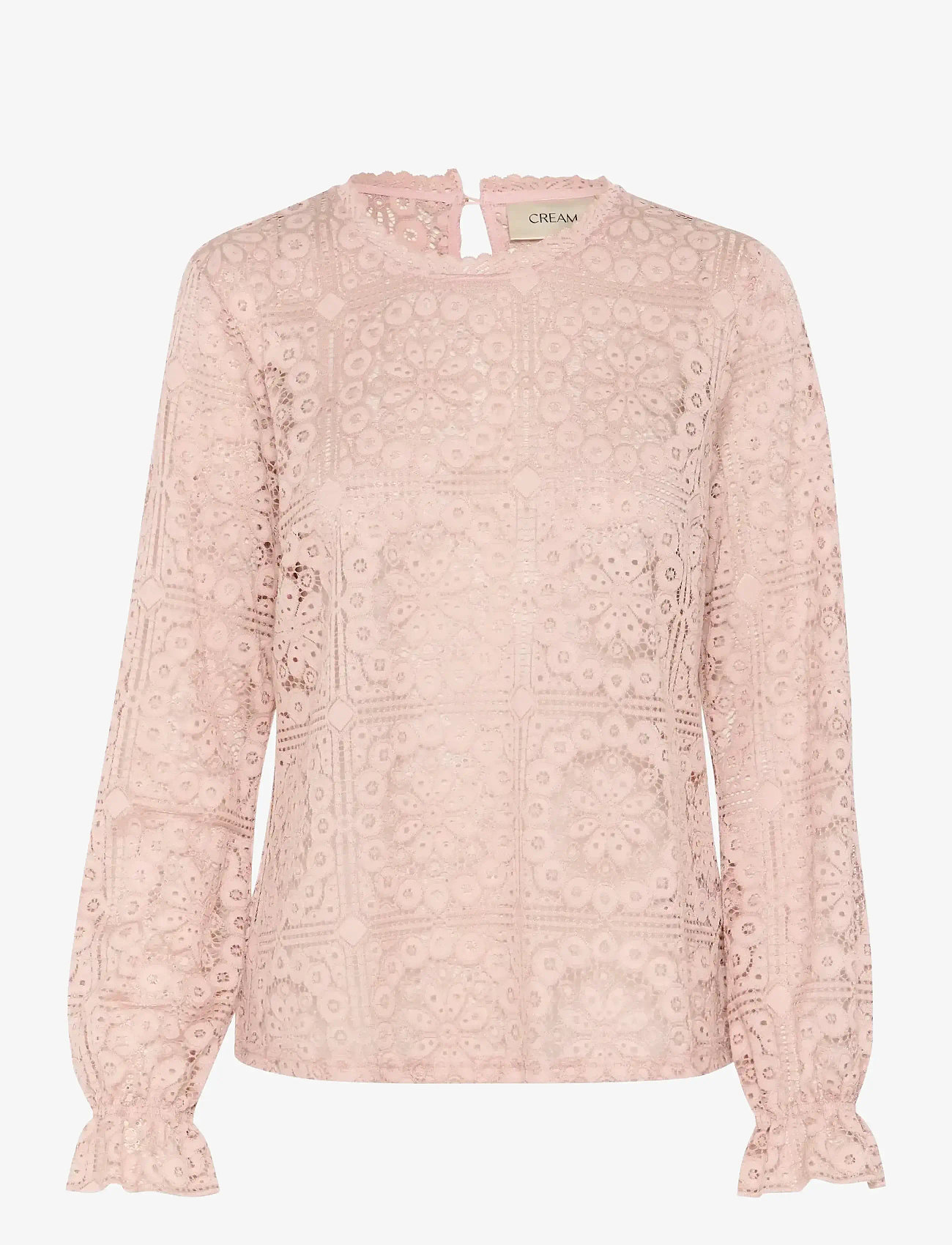 Cream - CRTiley Lace Blouse - langærmede bluser - burnished lilac - 0