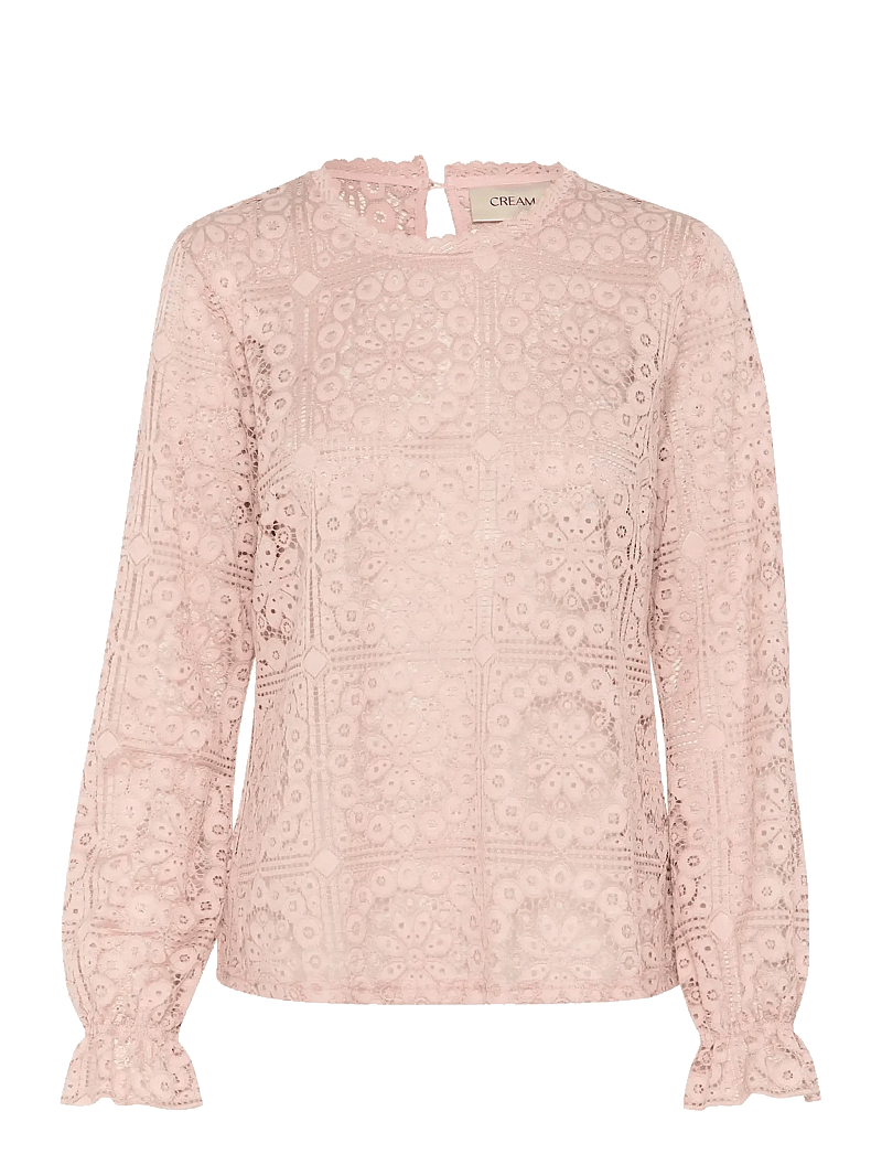 Cream - CRTiley Lace Blouse - långärmade blusar - burnished lilac - 1