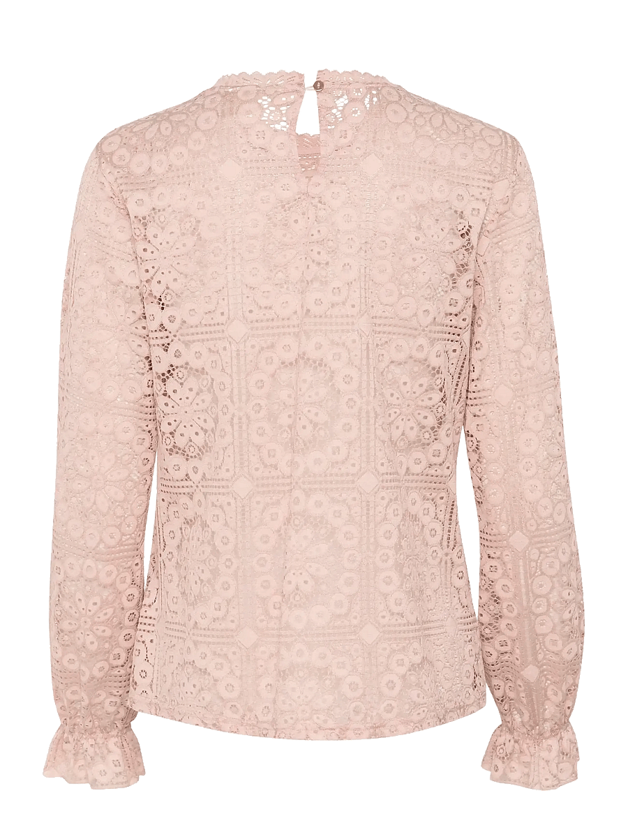 Cream - CRTiley Lace Blouse - långärmade blusar - burnished lilac - 2