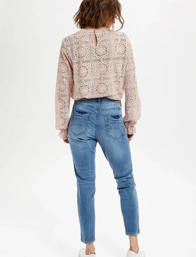 Cream - CRTiley Lace Blouse - långärmade blusar - burnished lilac - 4