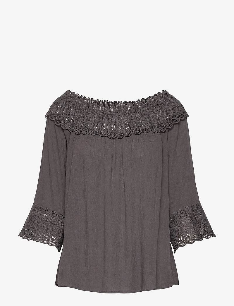 Cream - CRBea Lace Blouse - langærmede bluser - eiffel tower - 1