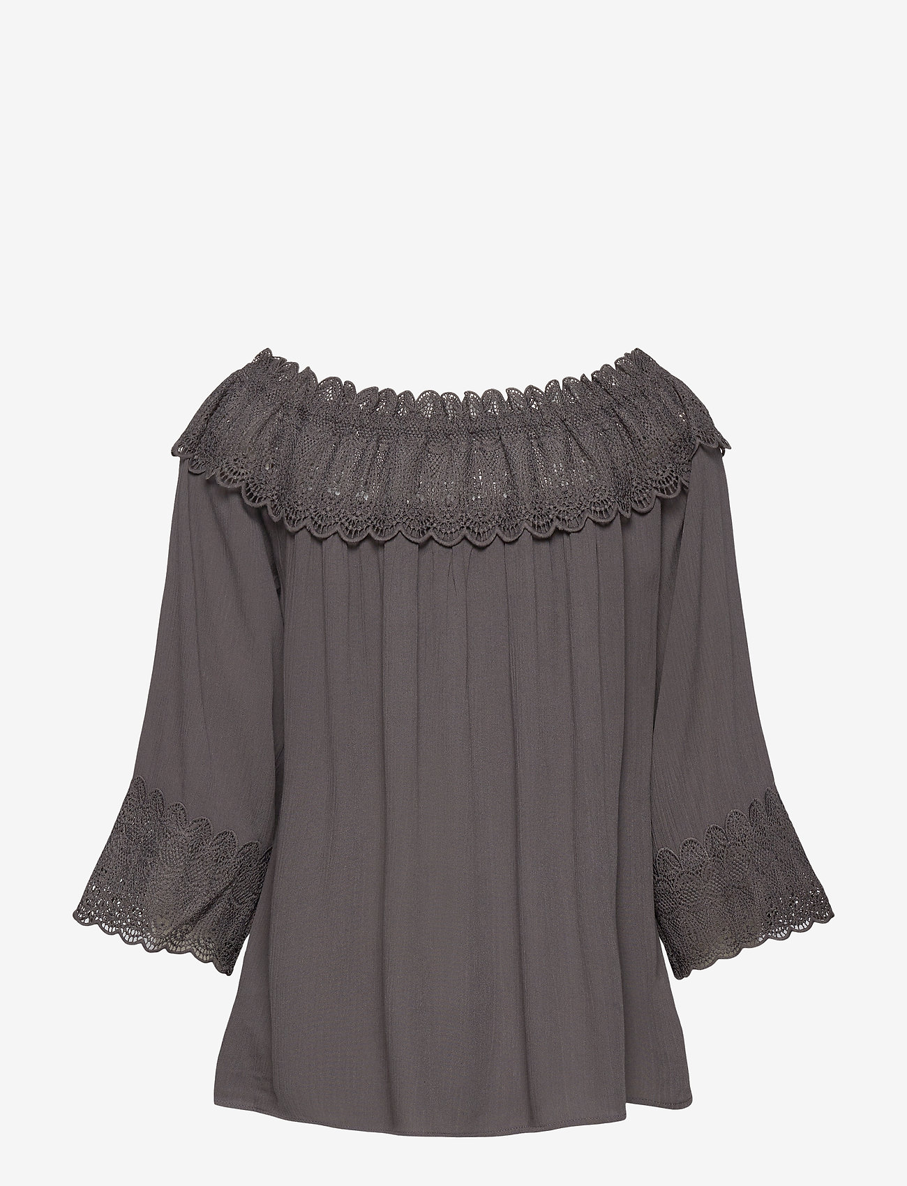 Cream - CRBea Lace Blouse - langærmede bluser - eiffel tower - 2