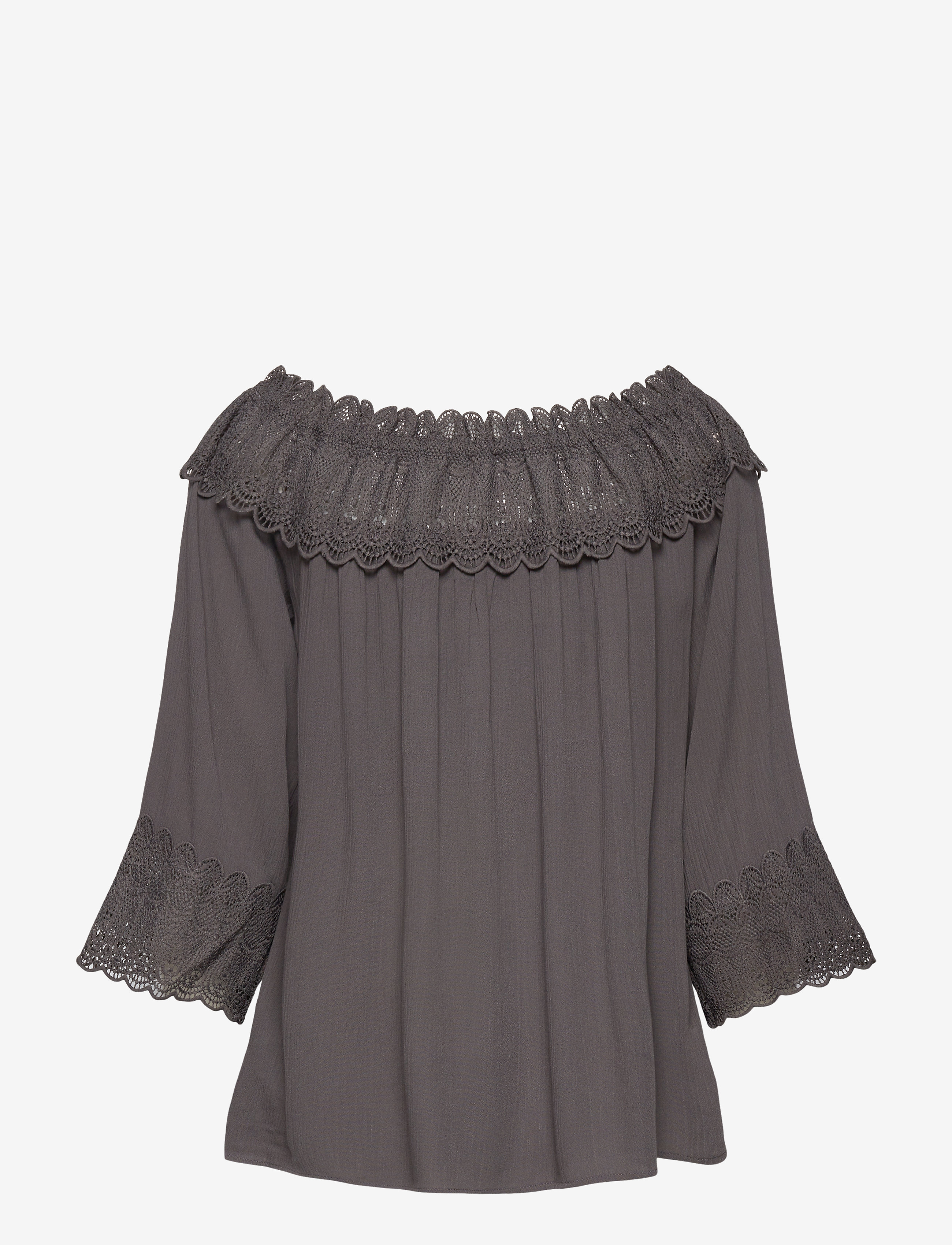 Cream - CRBea Lace Blouse - blouses met lange mouwen - eiffel tower - 2