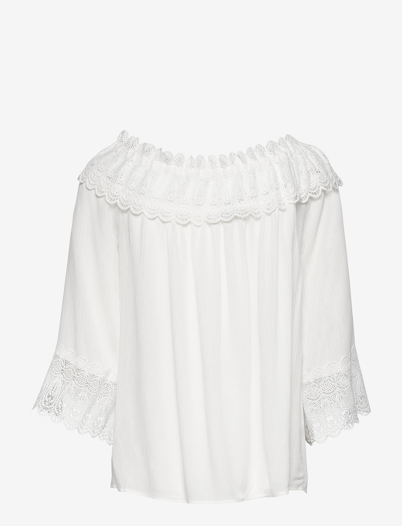 Cream - CRBea Lace Blouse - pikkade varrukatega pluusid - snow white - 2