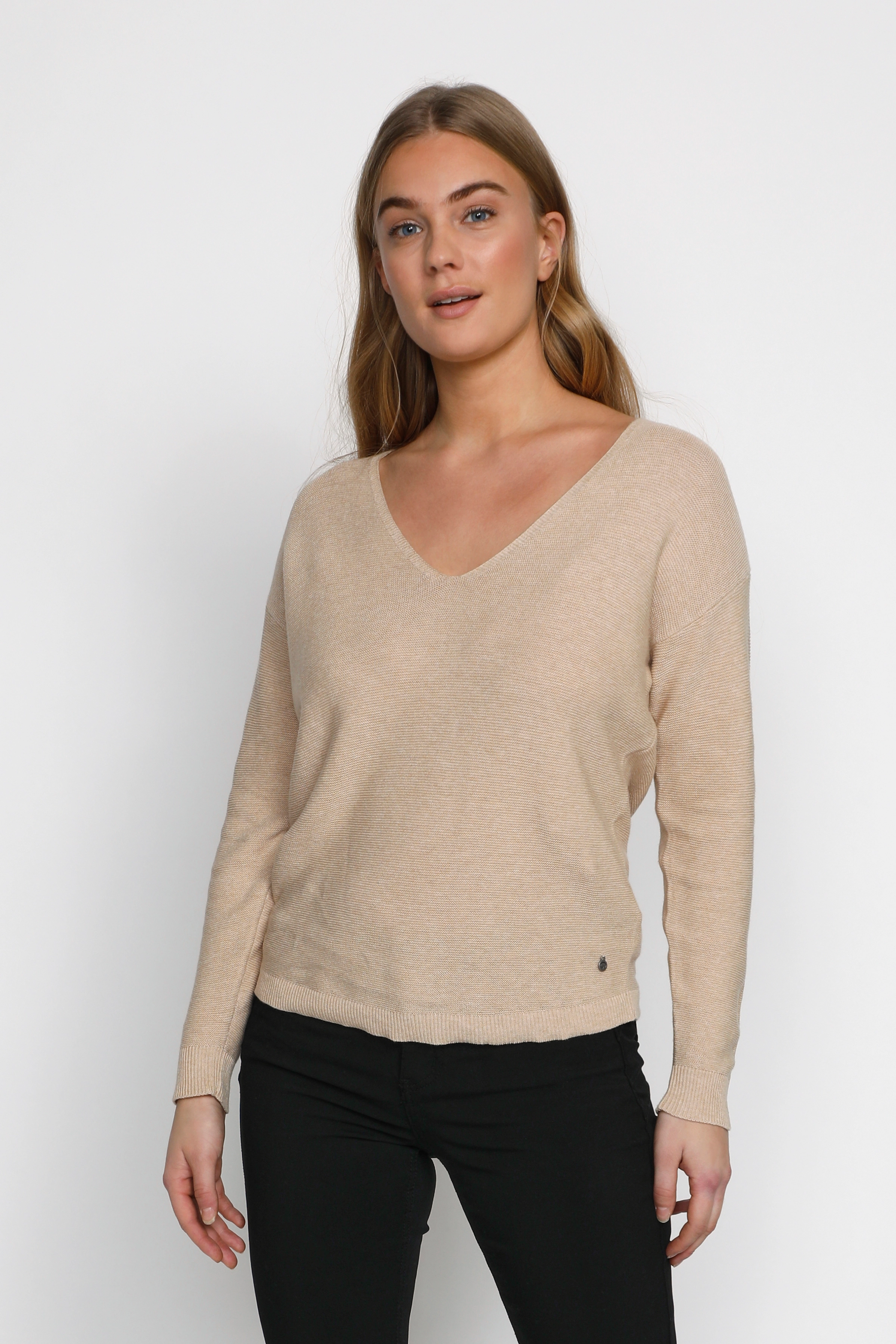 Cream - CRSillar Pullover - sesame melange - 2
