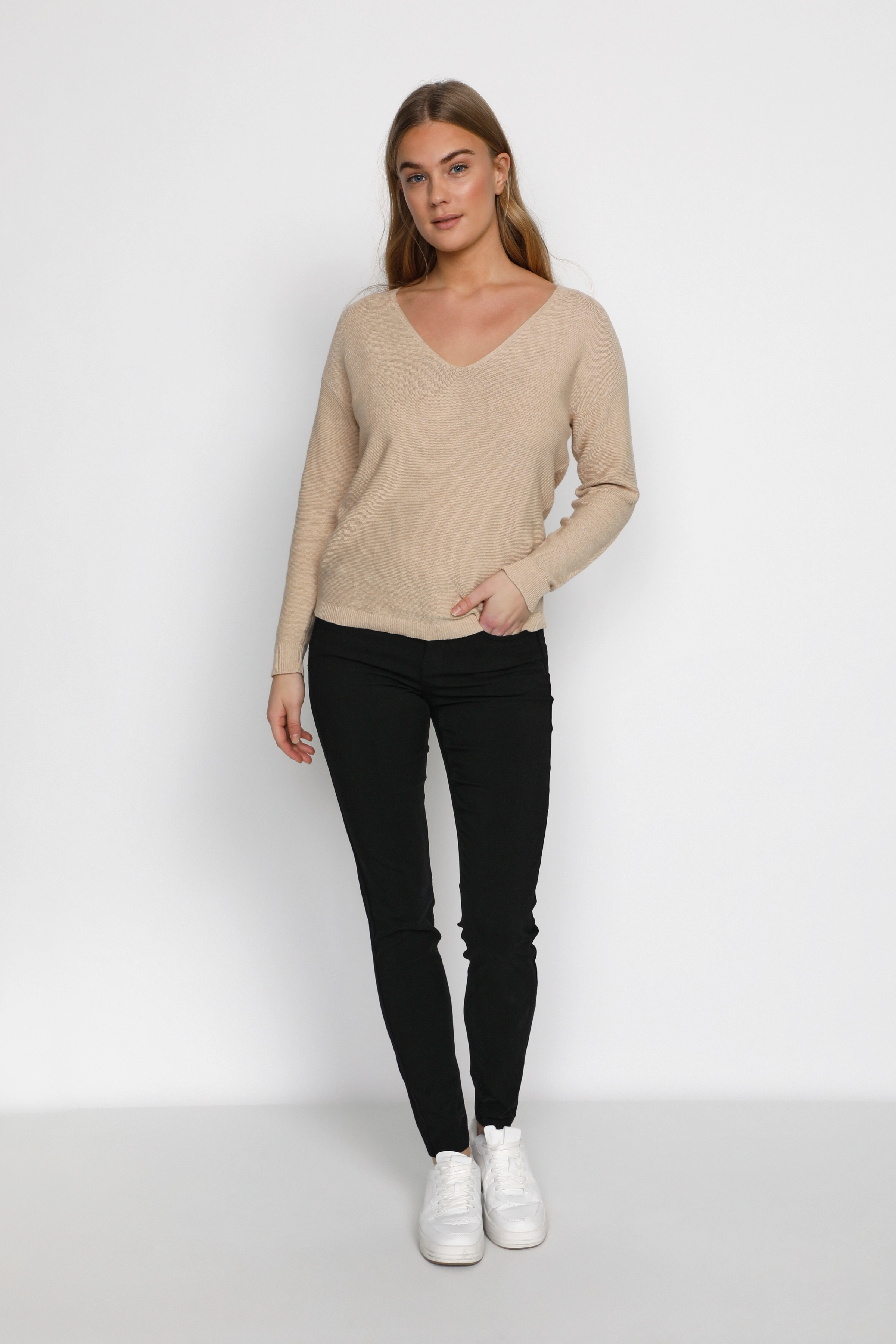 Cream - CRSillar Pullover - sesame melange - 3