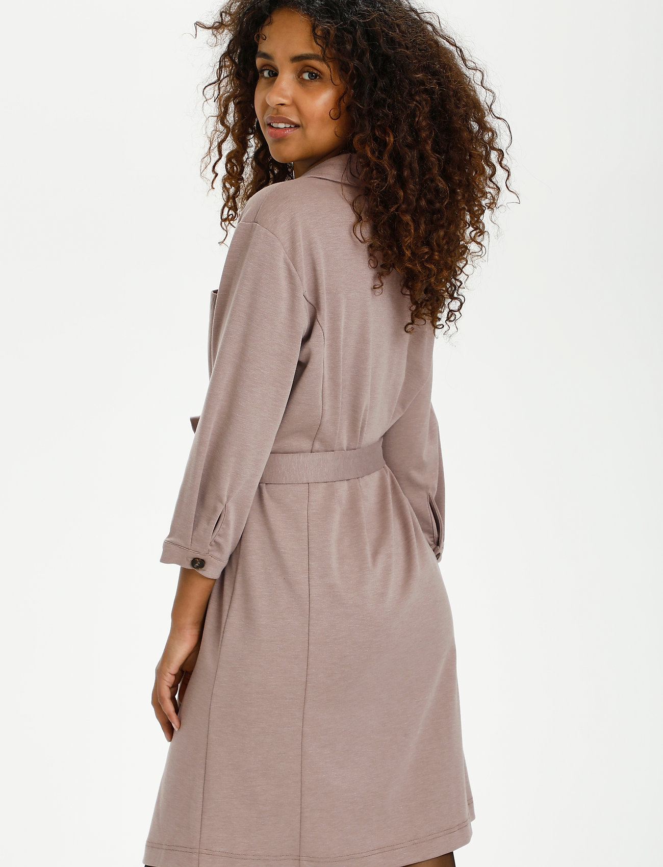 Cream - CRAnett Dress - faded brown melange - 5
