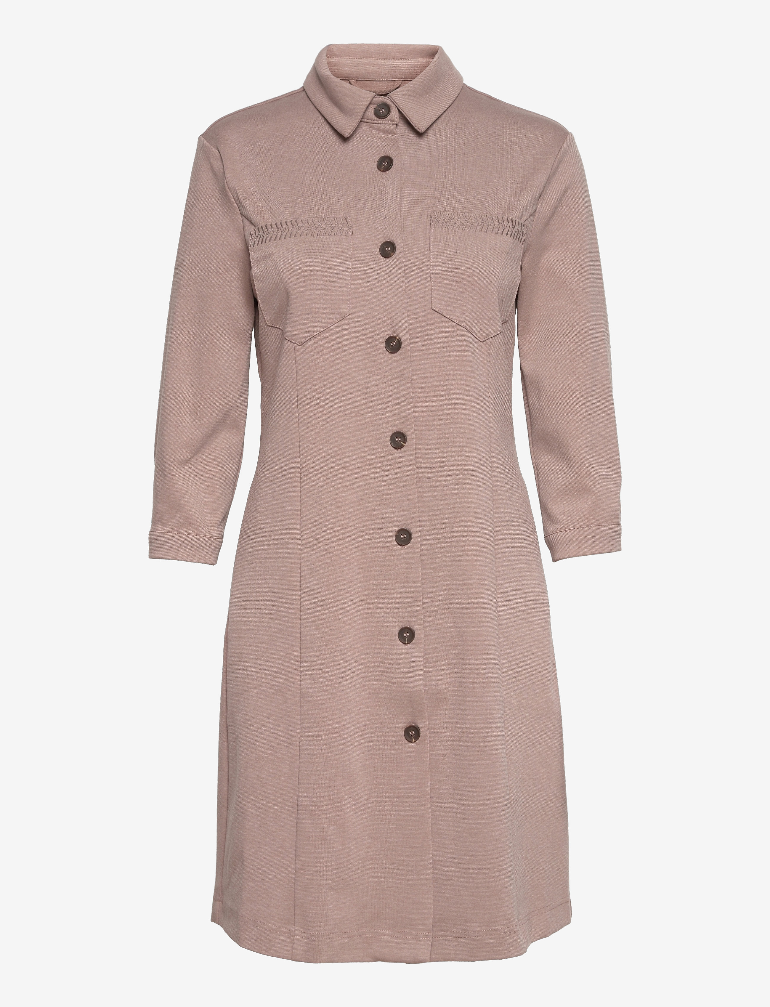 Cream - CRAnett Dress - faded brown melange - 3