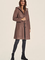 Cream - CRAnnabell Coat - pitkät talvitakit - faded brown melange - 3