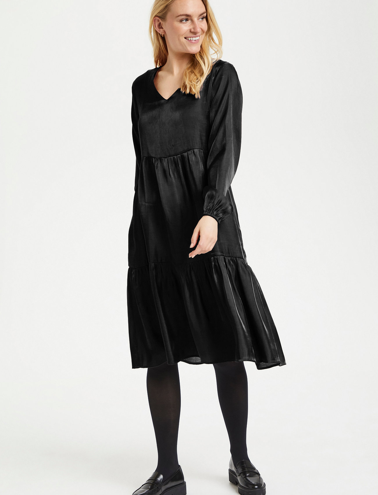 Cream - CRSally dress - midi kjoler - pitch black - 3