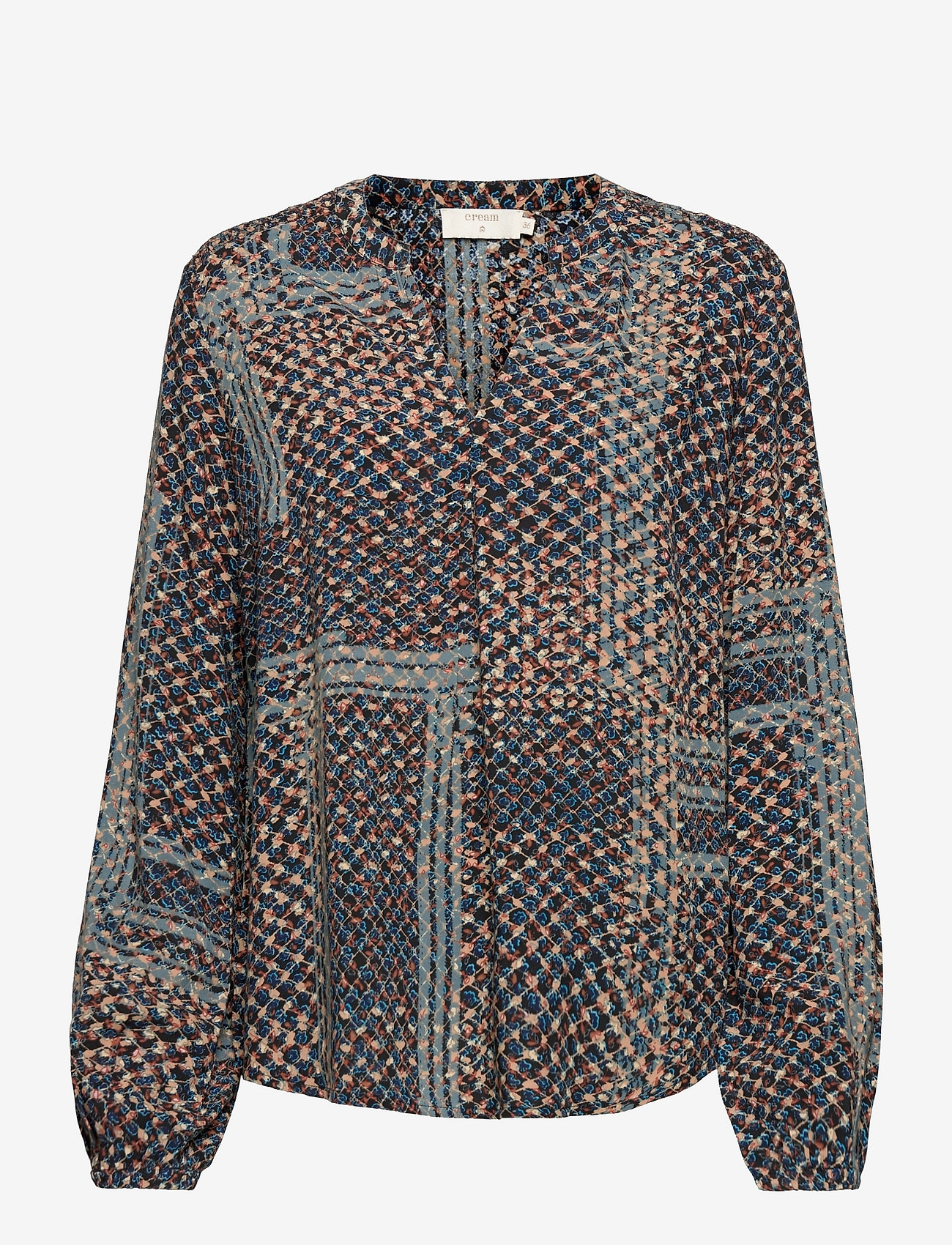 CRAenee blouse - OCEAN FLOWER CHECK