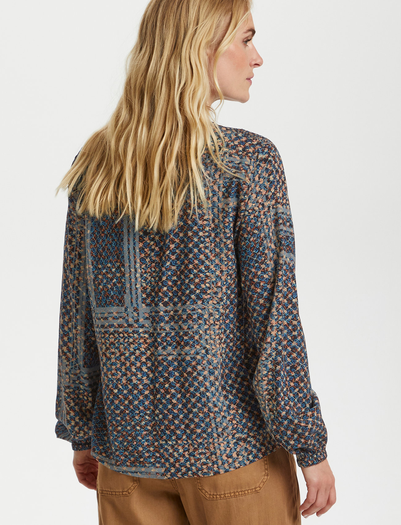 Cream - CRAenee blouse - ocean flower check - 5