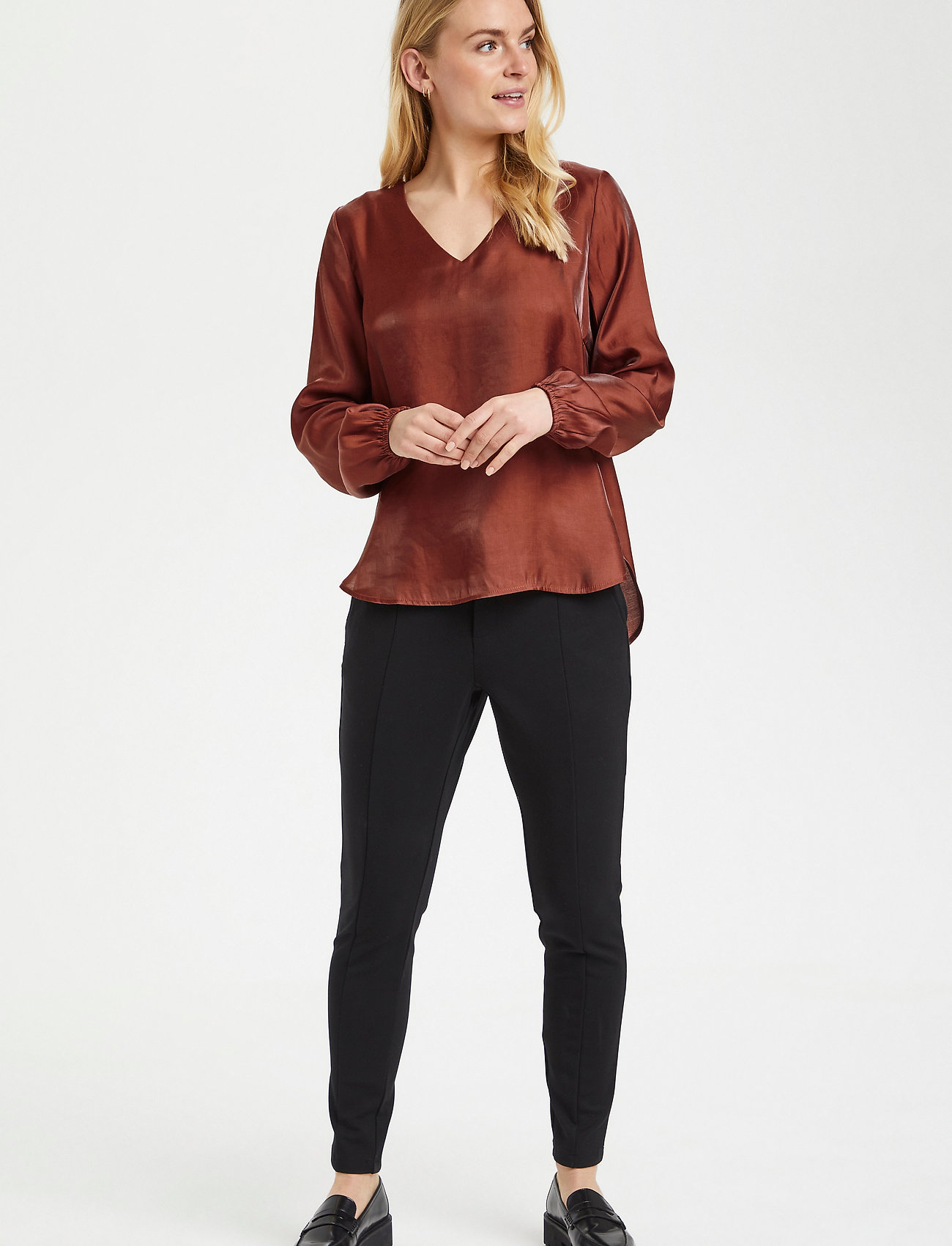 Cream - CRSally LS blouse - antique bordaux - 3