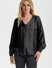 Cream - CRSally LS blouse - blūzes ar garām piedurknēm - pitch black - 2