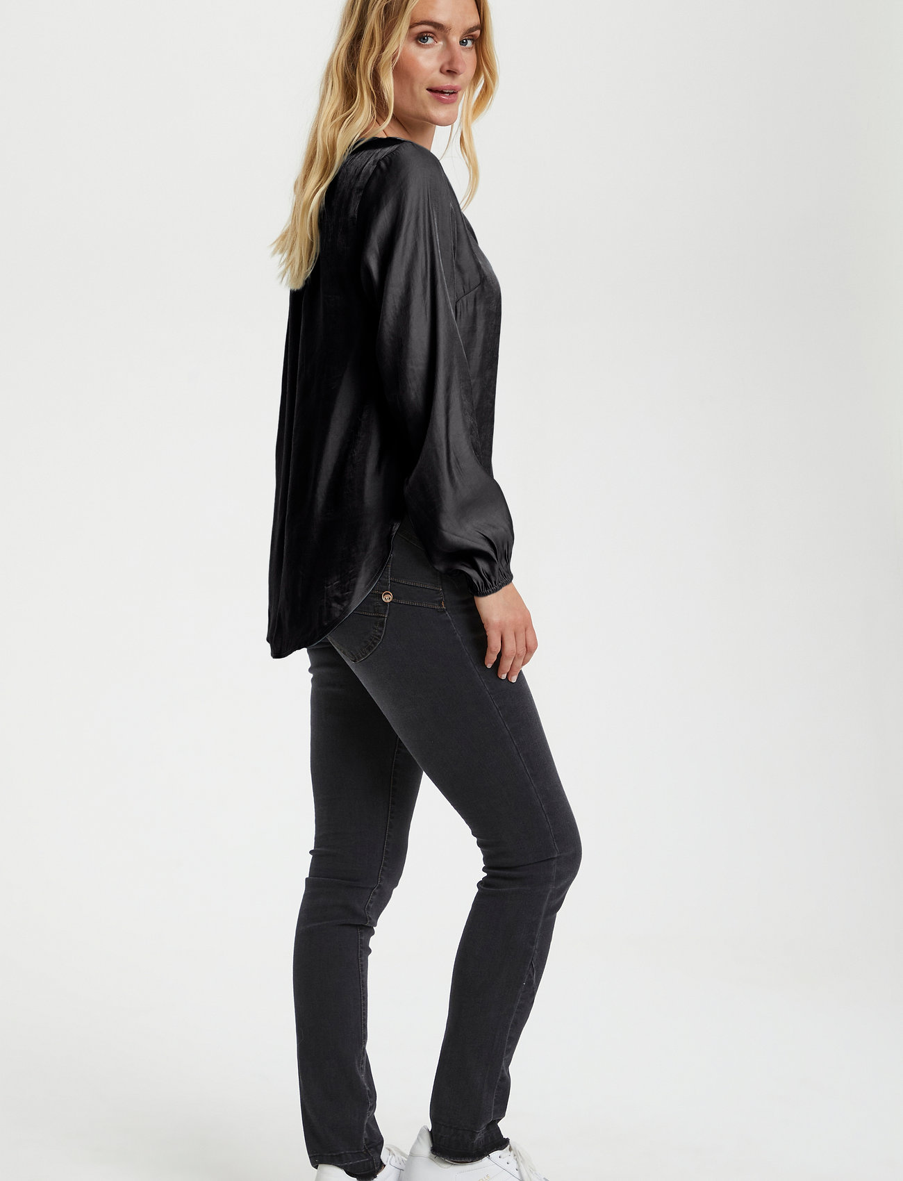 Cream - CRSally LS blouse - pitch black - 4
