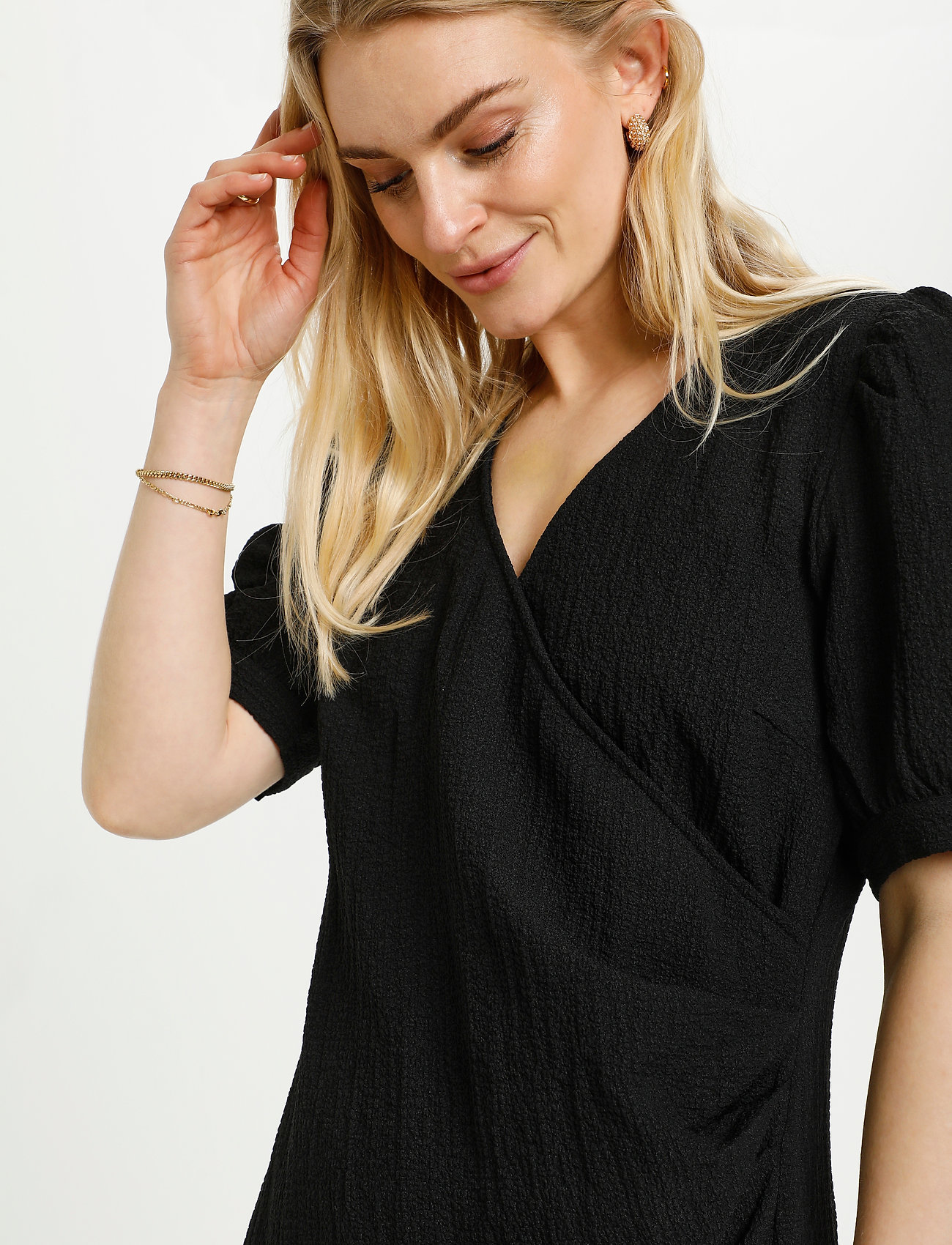 Cream - CRLea Wrap Dress - korte kjoler - pitch black - 5