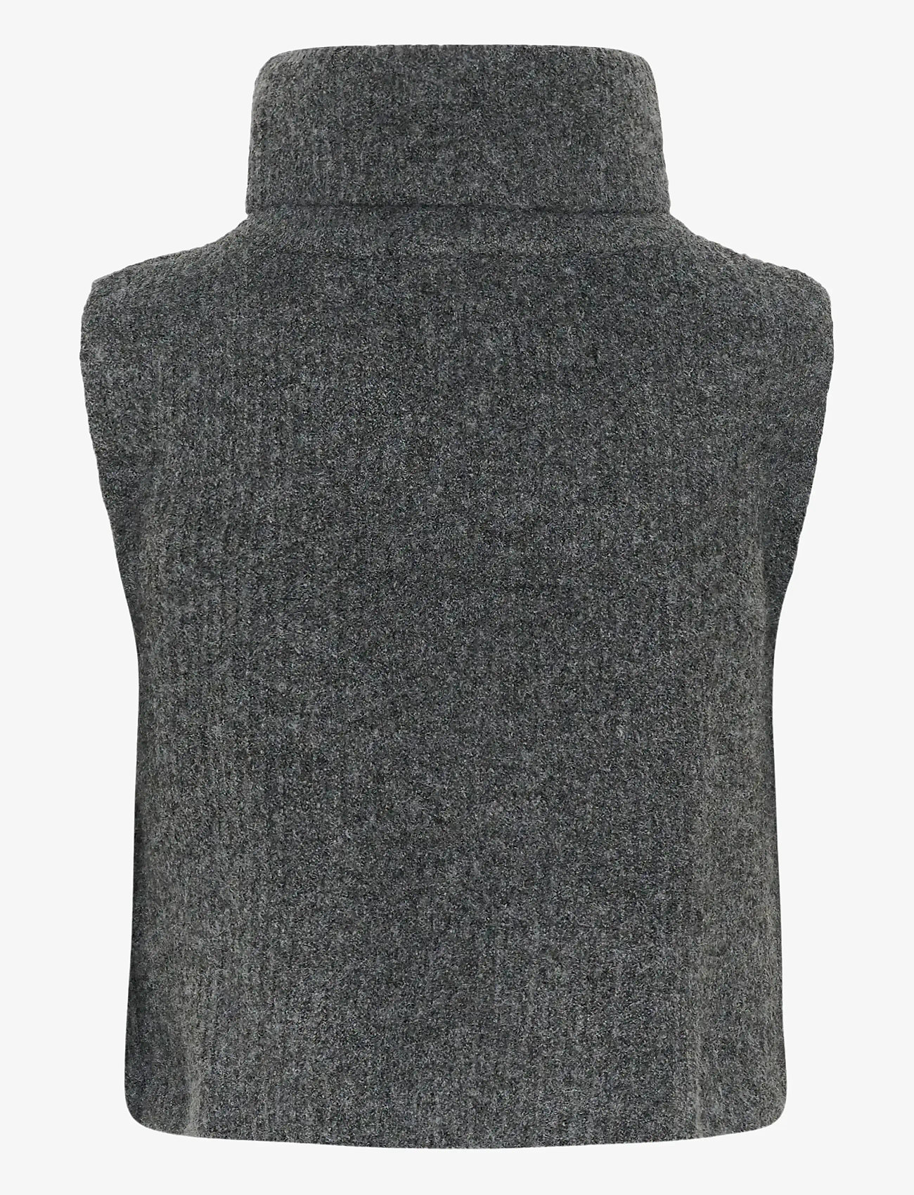 Cream - CRStarfi Short Knit Slipover - strikveste - granite gray melange - 2