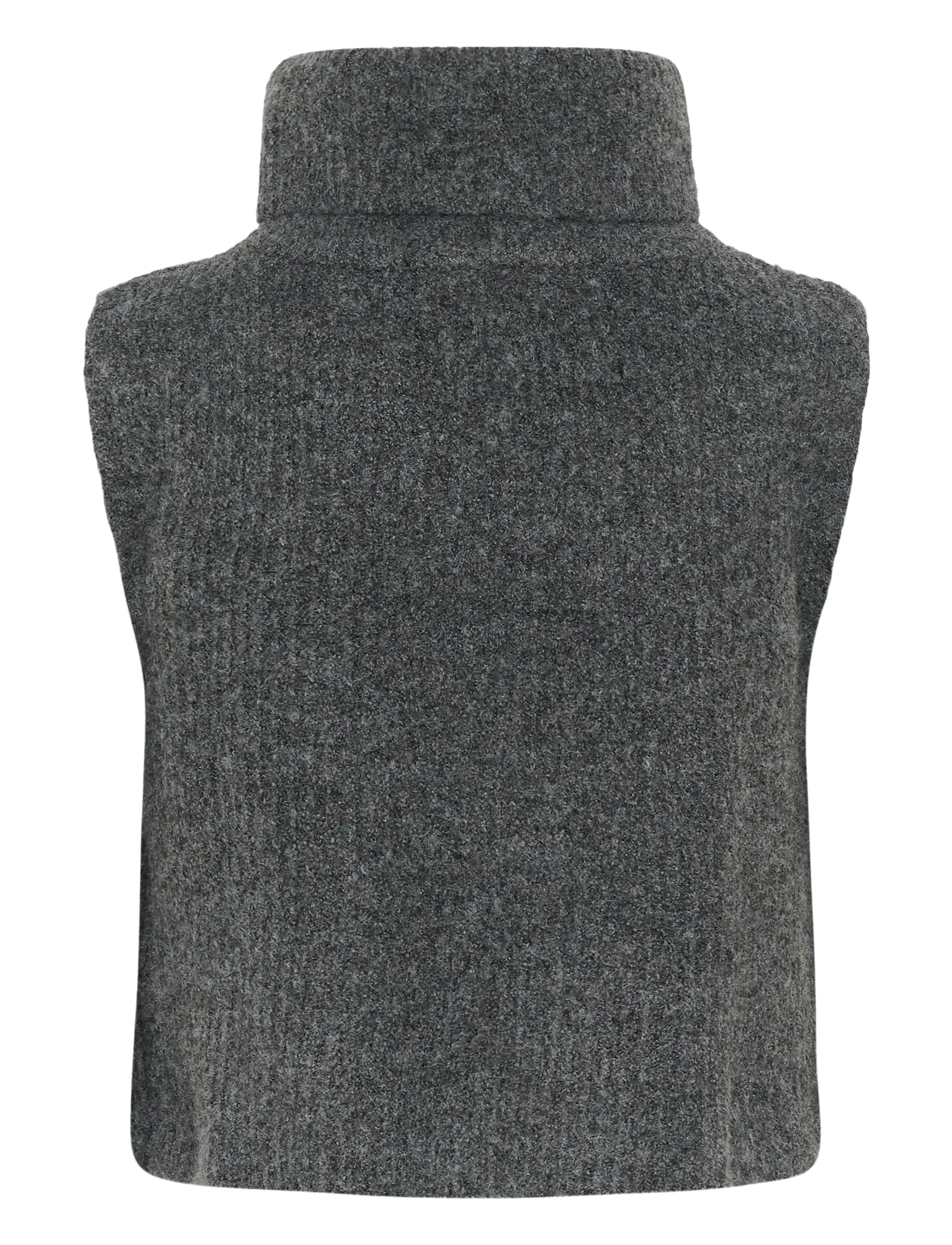 Cream - CRStarfi Short Knit Slipover - strikveste - granite gray melange - 2