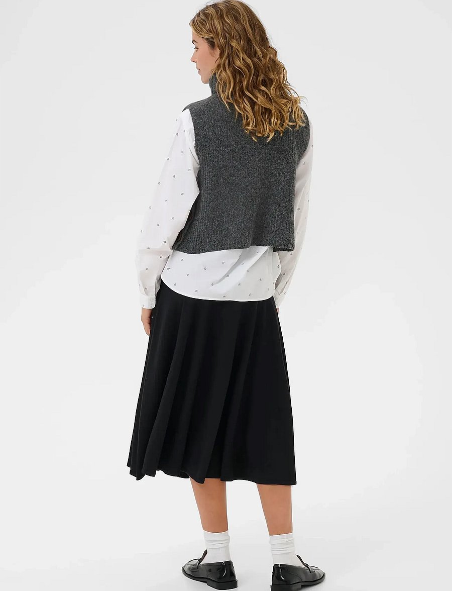 Cream - CRStarfi Short Knit Slipover - strikveste - granite gray melange - 4