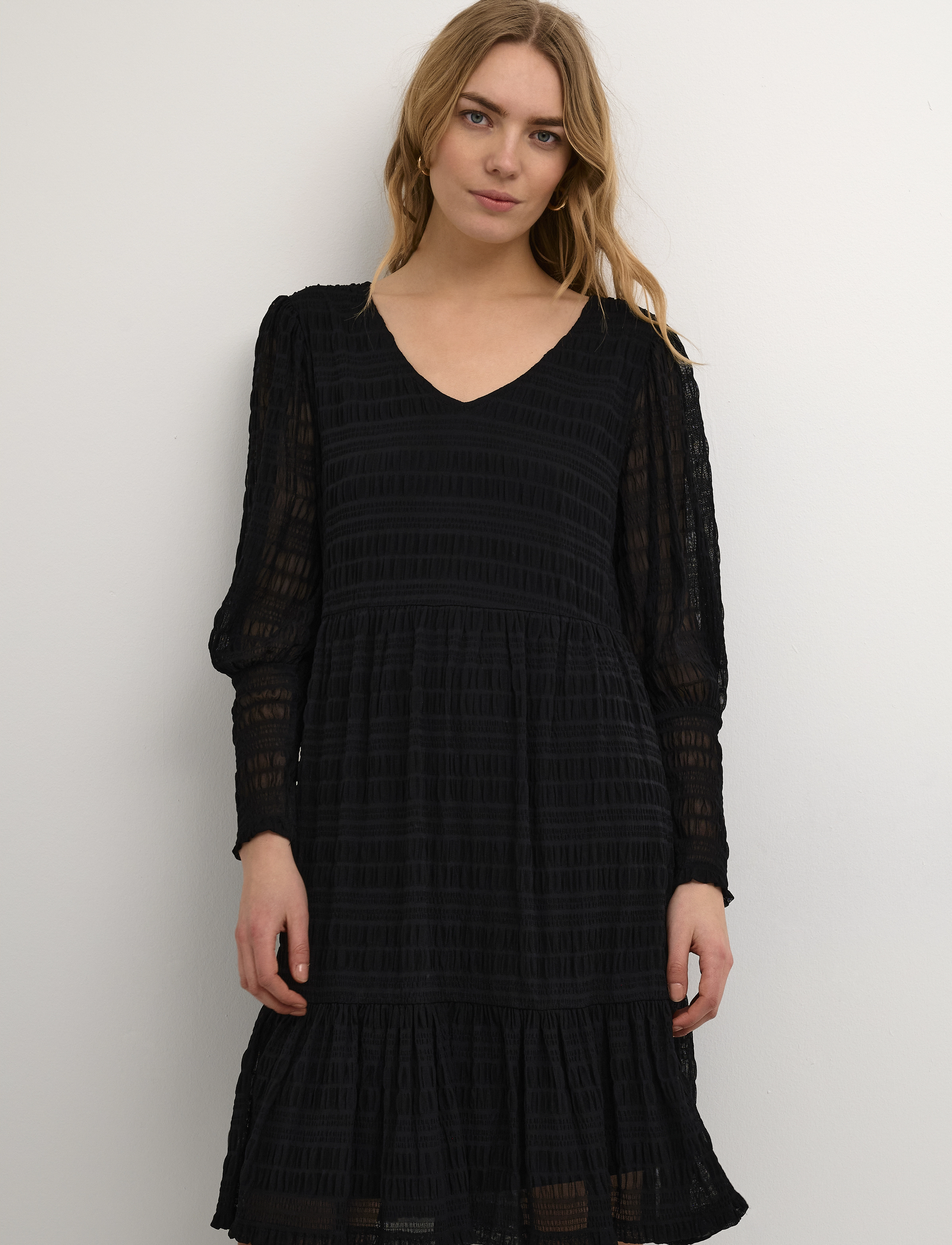 Cream CRBubble Dress - Kim Fit - Clothing - PITCH BLACK / black