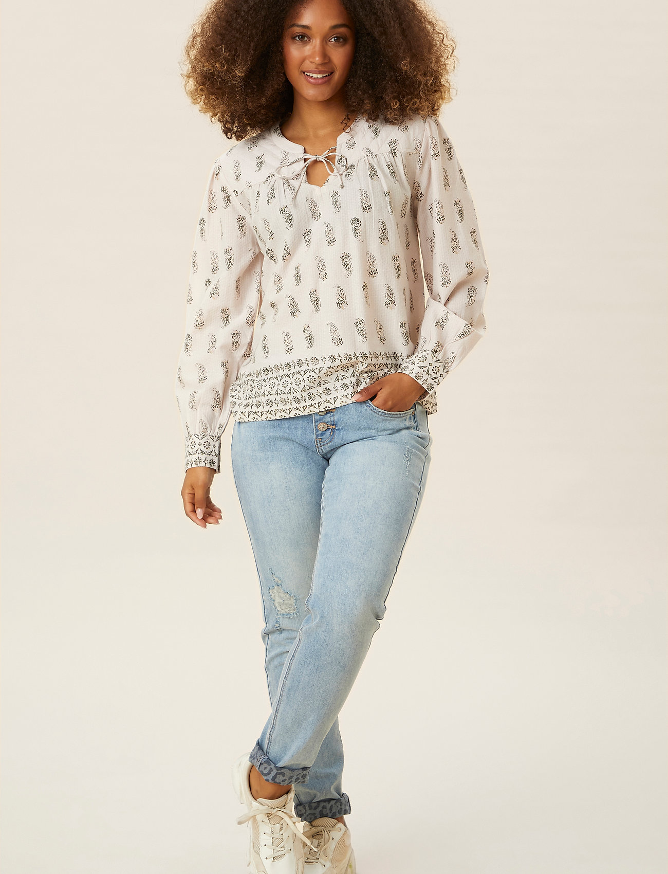 Cream - CRVeneda Blouse - orchid tint kambaba block - 3