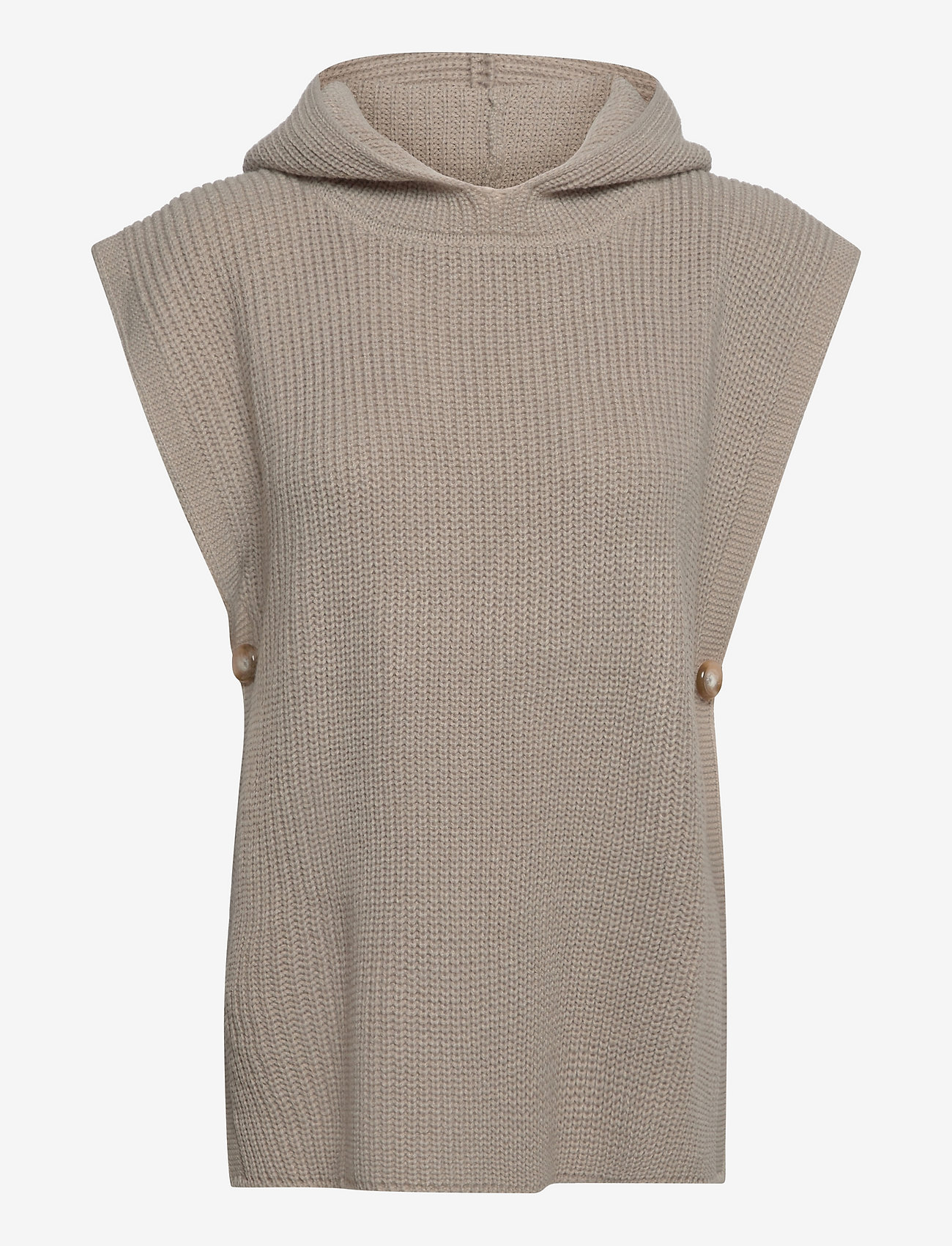 Cream - CROka Hooded Knit Slipover - silver cloud - 0