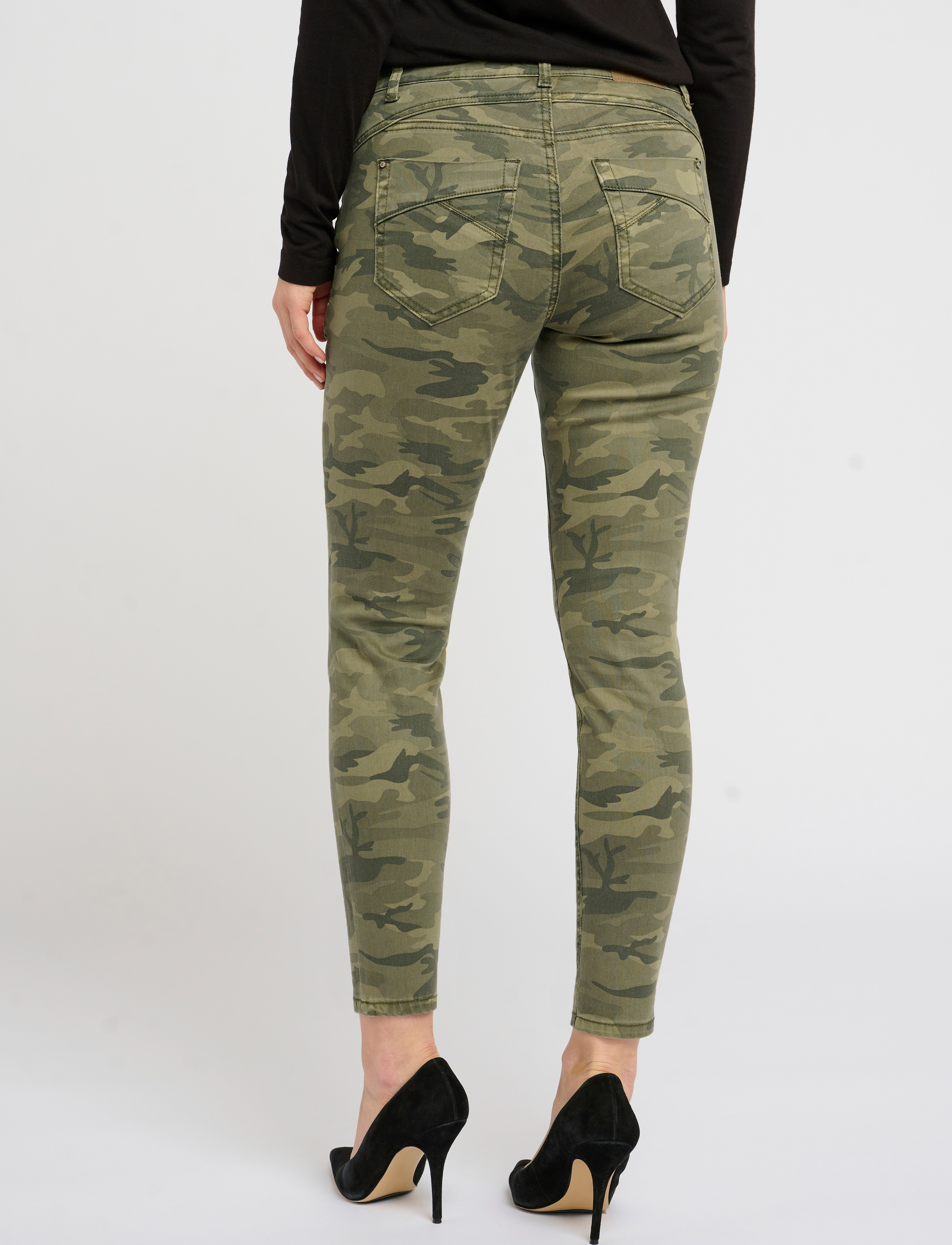 Cream - CRPenora Twill 7/8 Pant - wąskie dżinsy - sea green printed camouflage - 5
