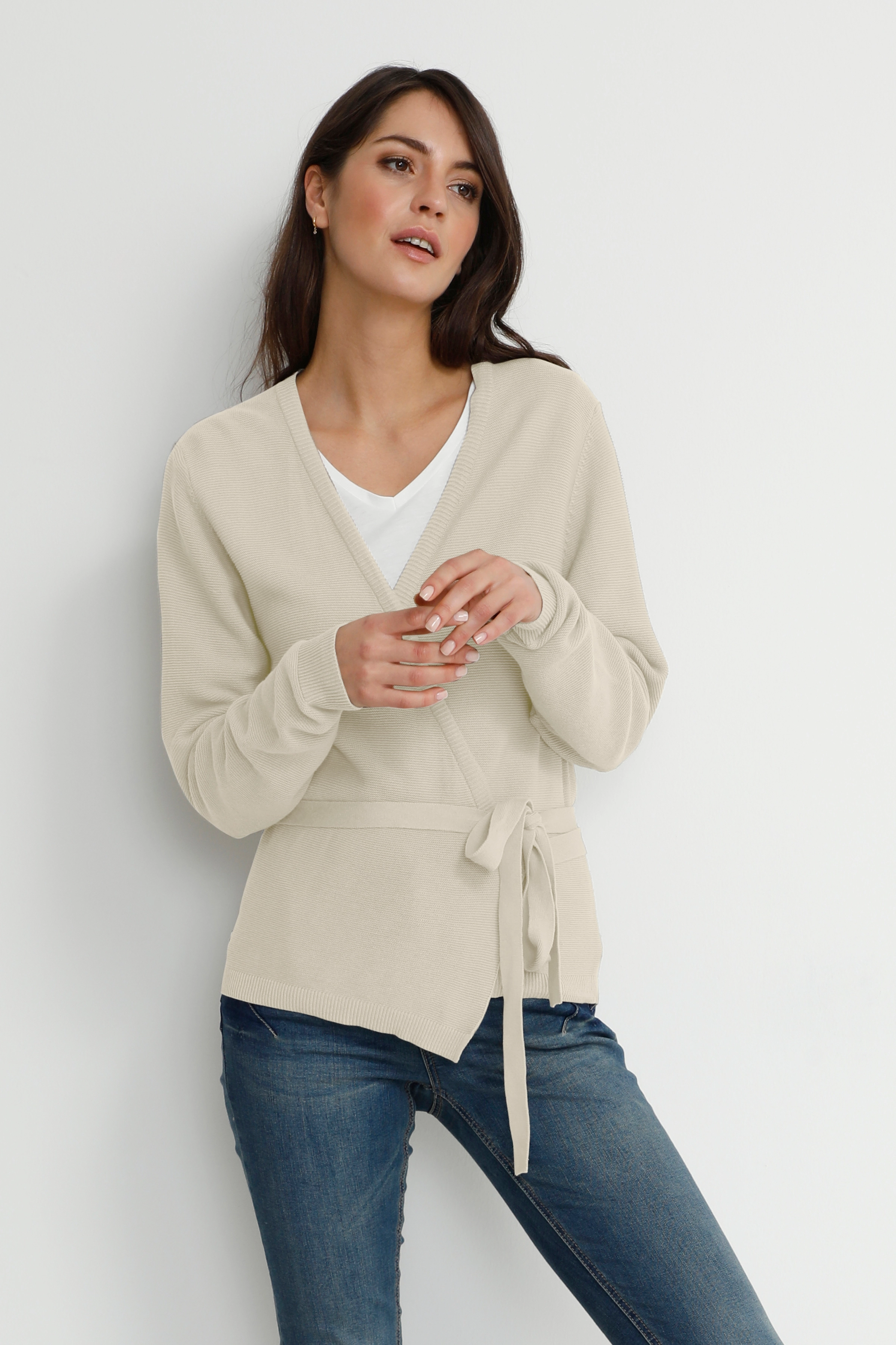 Cream - CRSillar Knit Wrap Cardigan - oatmeal - 2