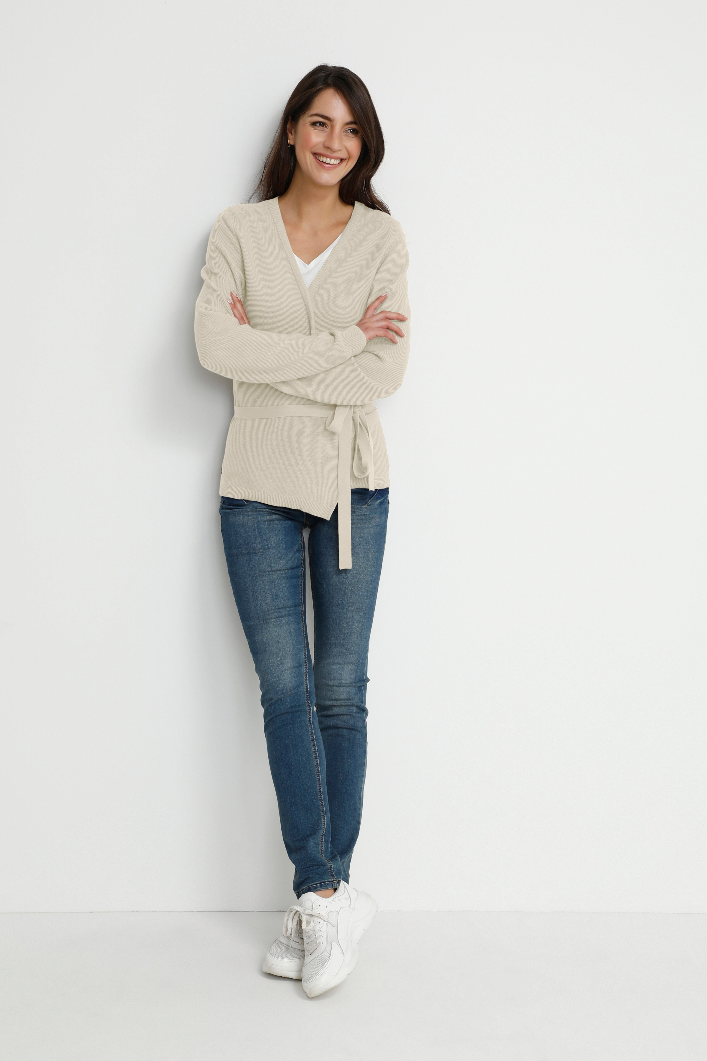 Cream - CRSillar Knit Wrap Cardigan - oatmeal - 3