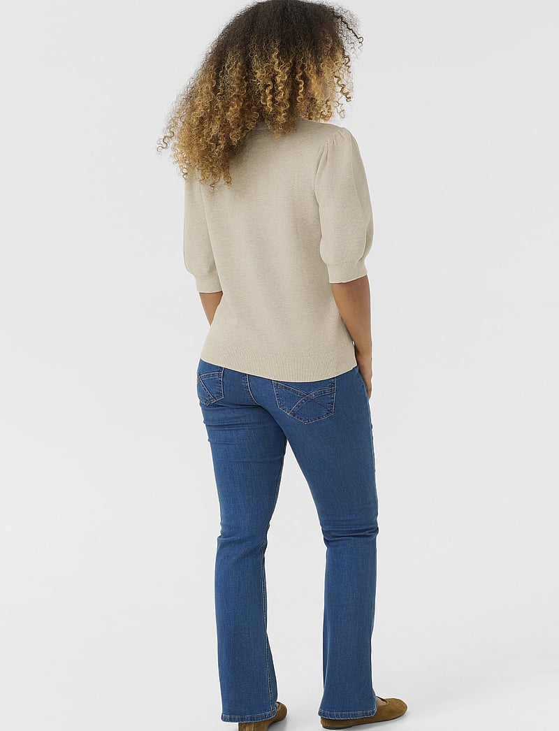 Cream - CRSillar Knit Pullover - stickade tröjor - oat melange - 4