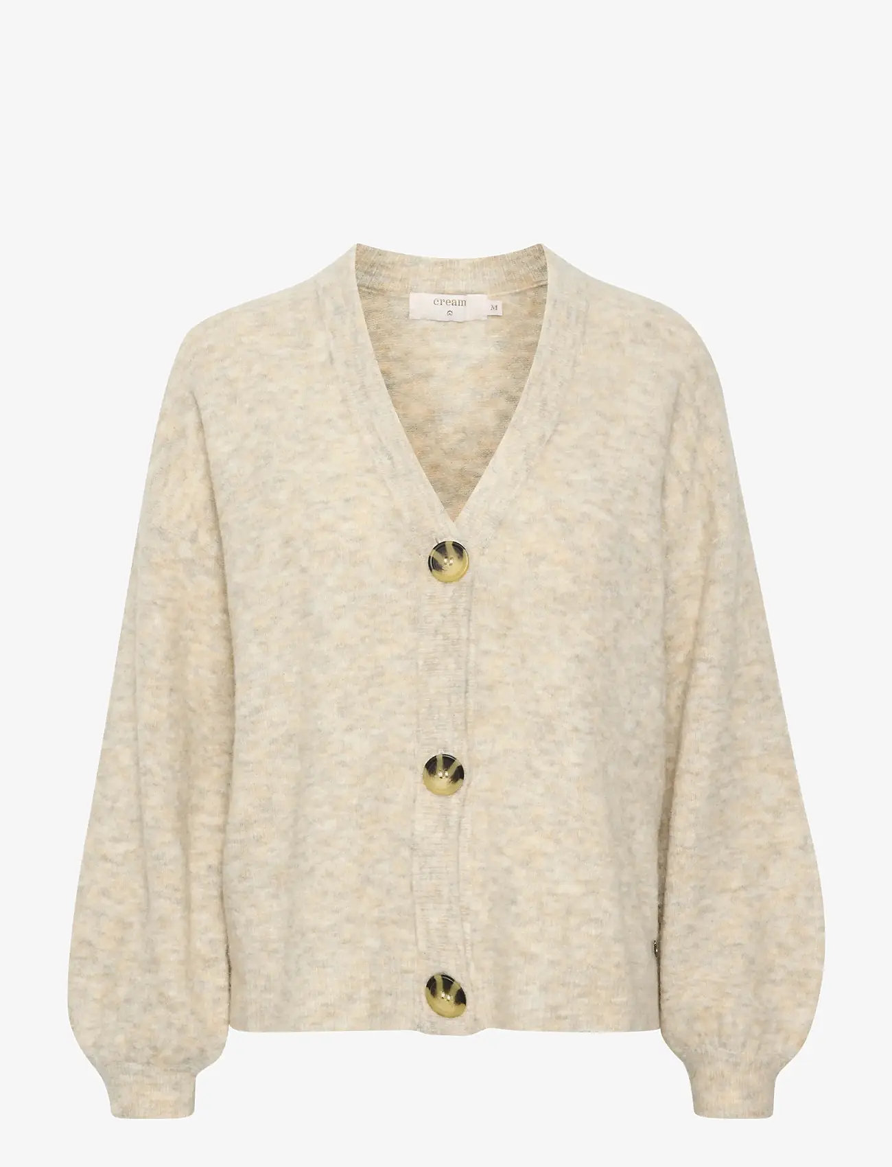 Cream - CRMerle OZ Knit Cardigan - koftor - oat melange - 1