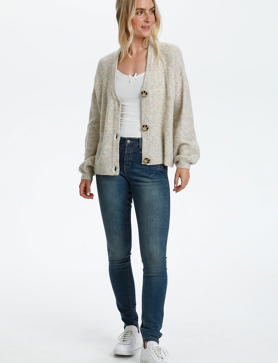 Cream - CRMerle OZ Knit Cardigan - cardigans - oat melange - 3