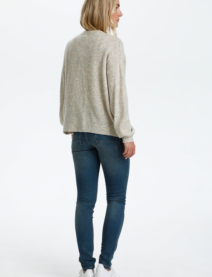 Cream - CRMerle OZ Knit Cardigan - cardigans - oat melange - 4