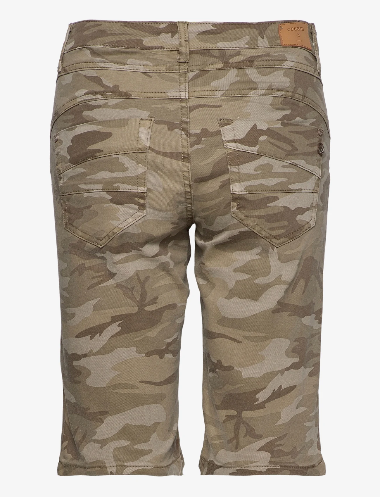 Cream - CRLotte Print Shorts - Coco Fit - denimshorts - green camoflage - 1