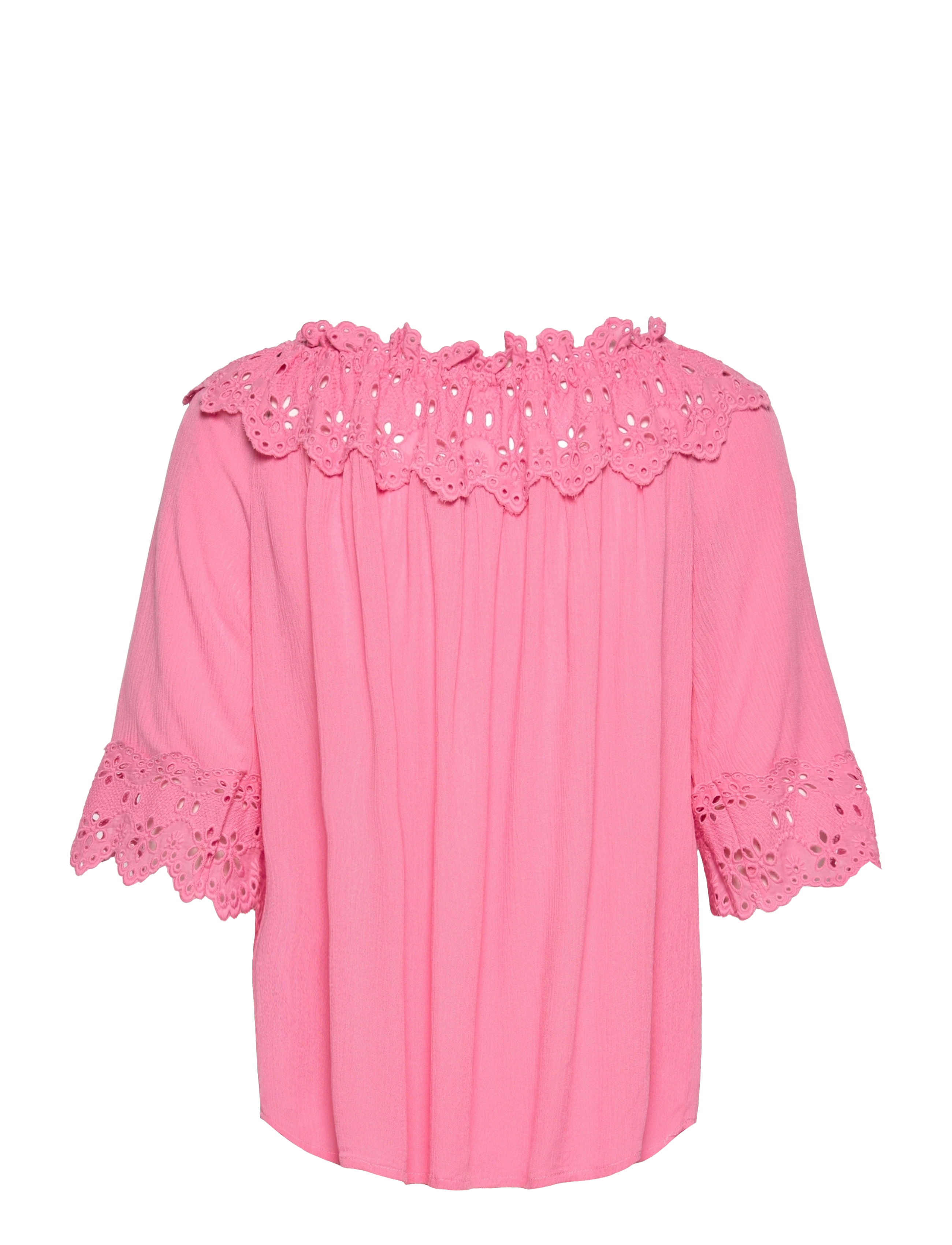 Cream - CRBea Embroidery Anglaise Blouse - aurora pink - 1