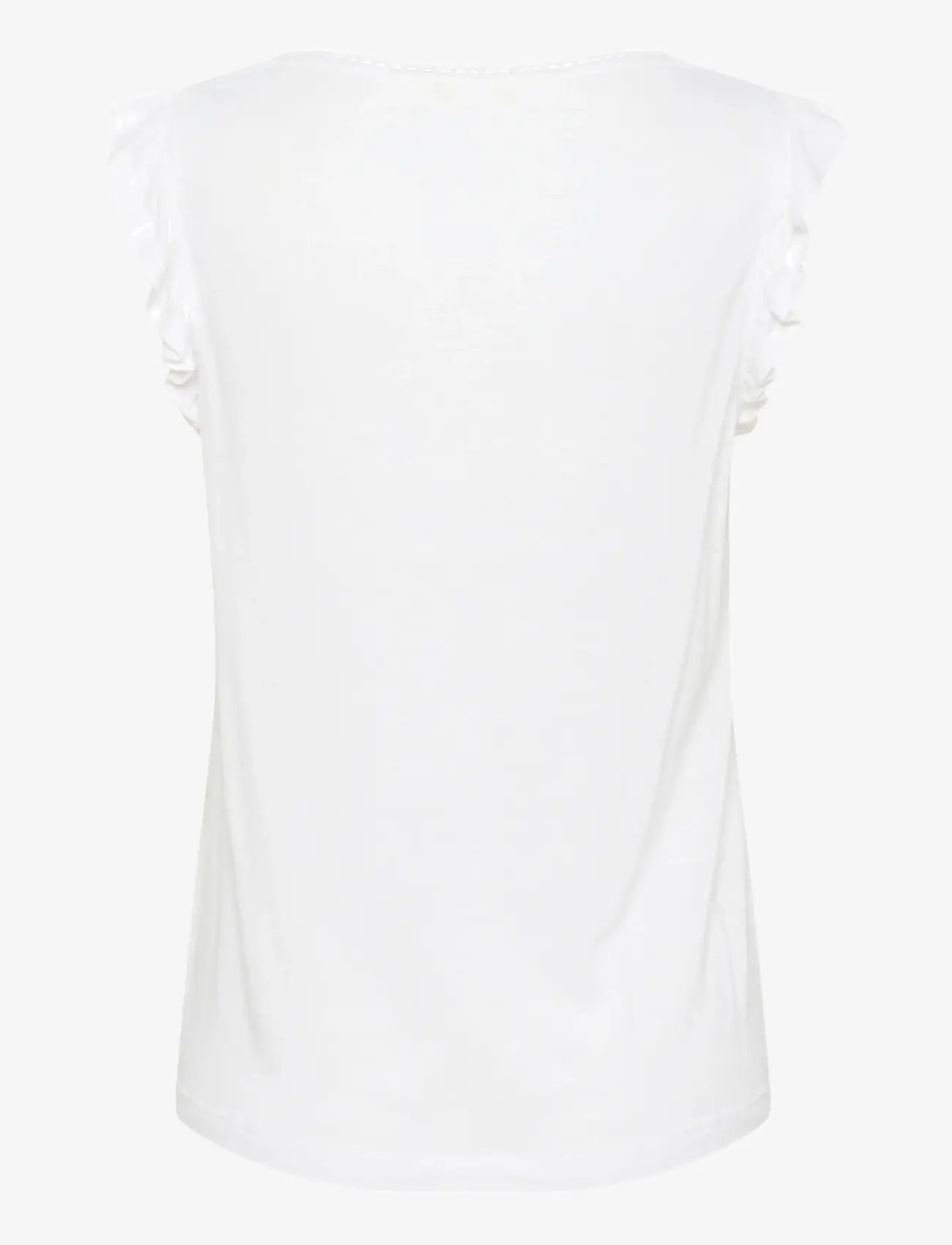 Cream - CRLuna Jersey T-Shirt - topid ja varrukateta alussärgid - snow white - 2