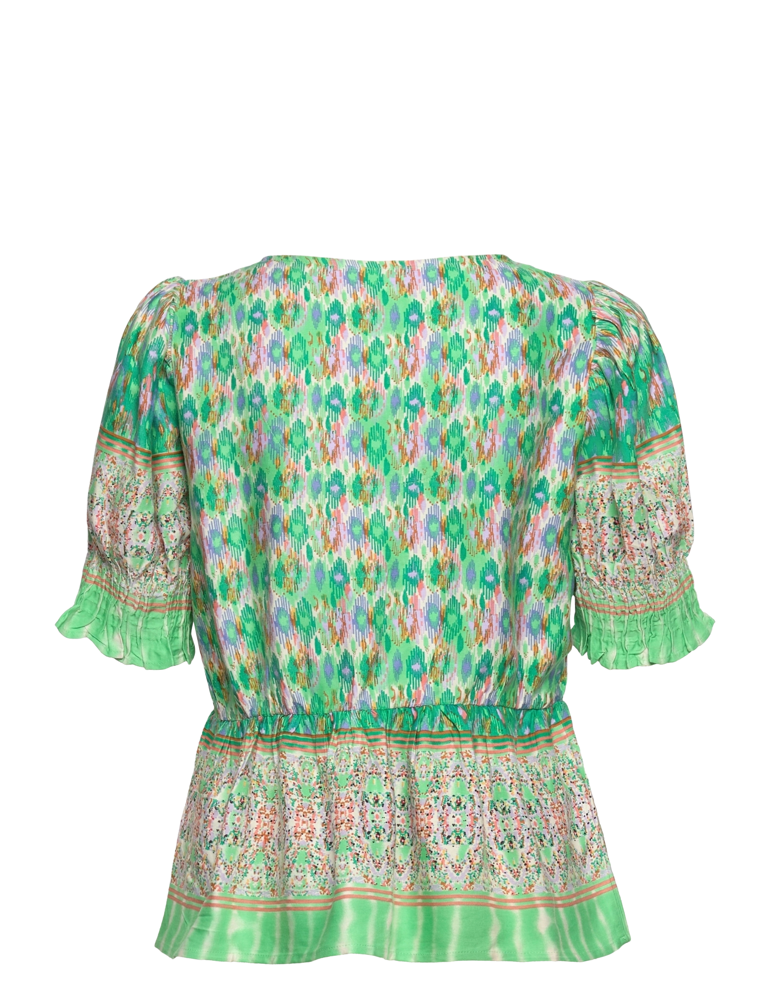 Cream - CRWillow Blouse - ethnic ikat green - 1