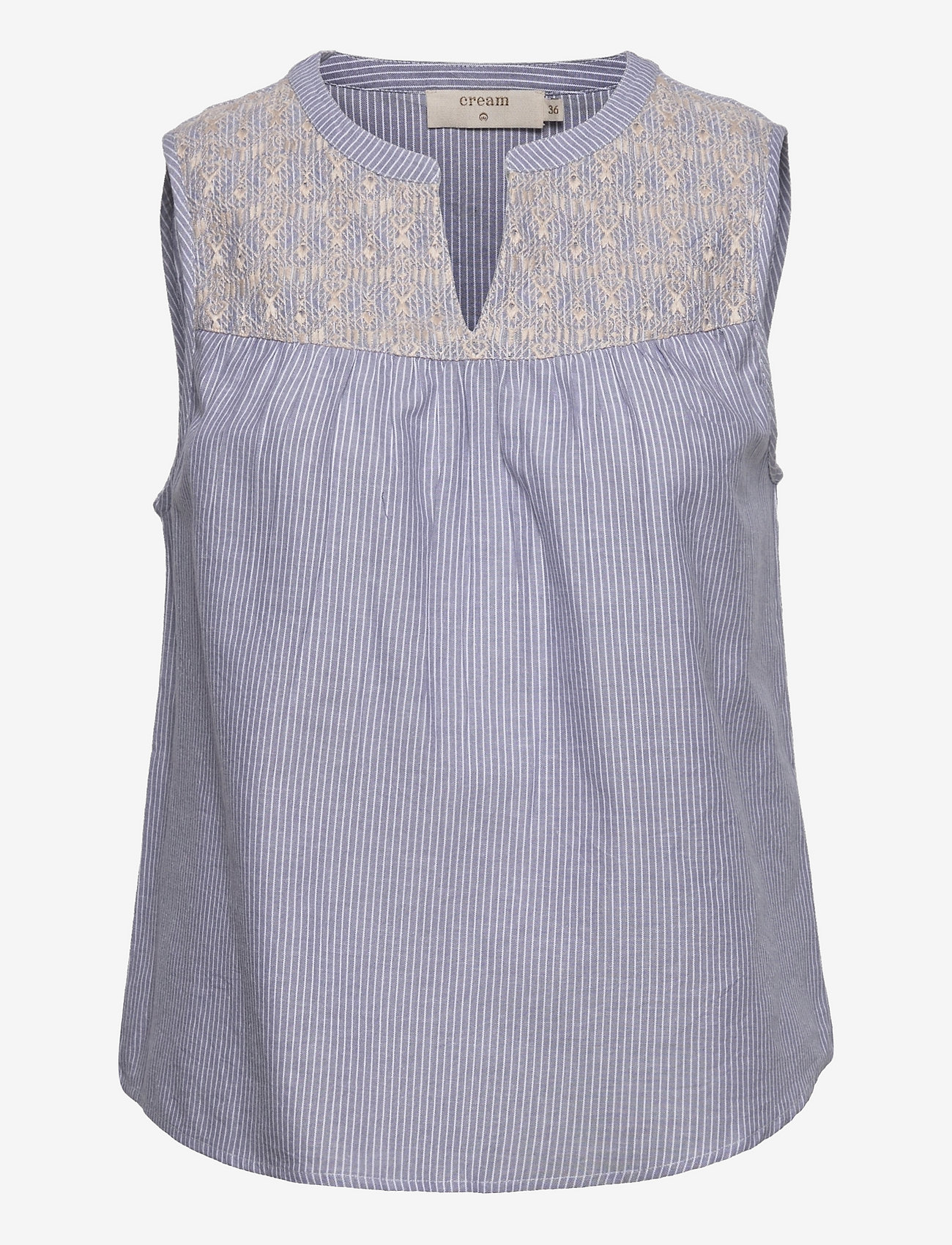 Cream - CRMalinka Sleeveless Blouse - milkboy stripe - 0