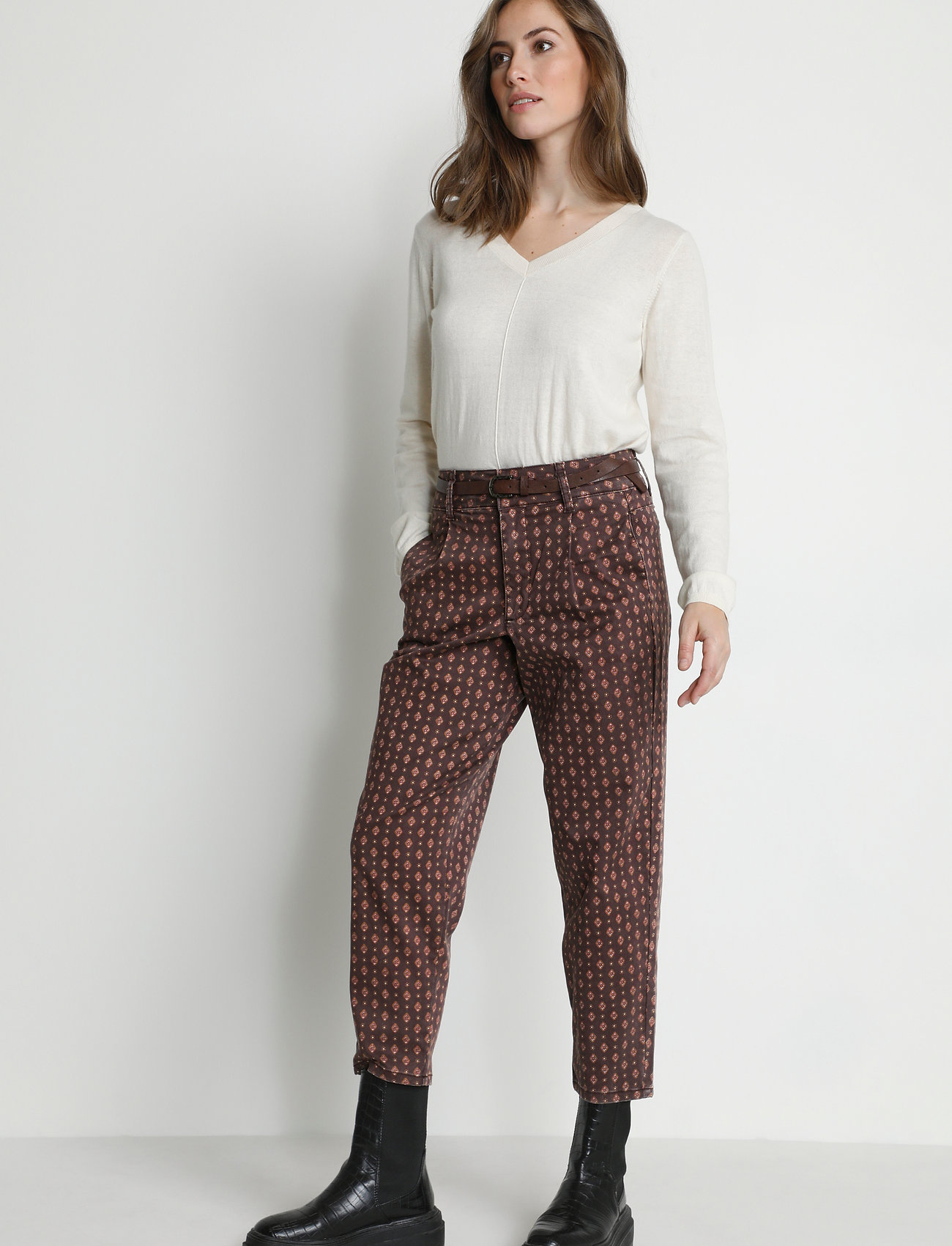 Cream - CRBeja Pant - Mom Fit - bukser med lige ben - java flower - 3
