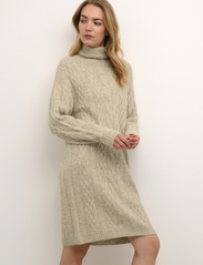 Cream - CRCabin Knit Dress - Mollie Fit - knitted dresses - oat melange - 2