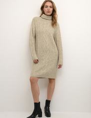 Cream - CRCabin Knit Dress - Mollie Fit - knitted dresses - oat melange - 5