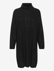 Cream - CRCabin Knit Dress - Mollie Fit - stickade klänningar - pitch black - 0