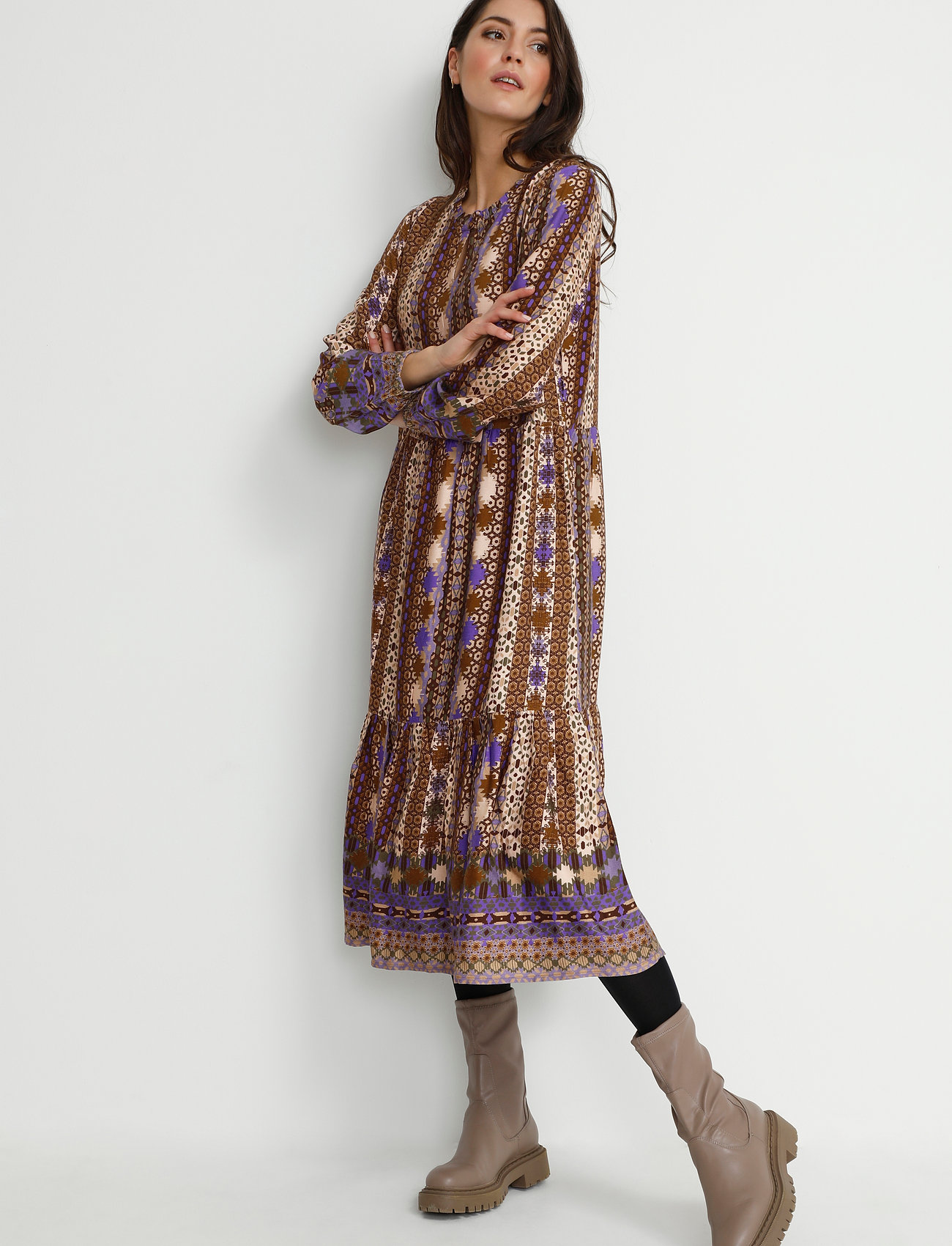 Cream - CRPenelopa Dress - Kim Fit - etnic geo stripe violet - 3