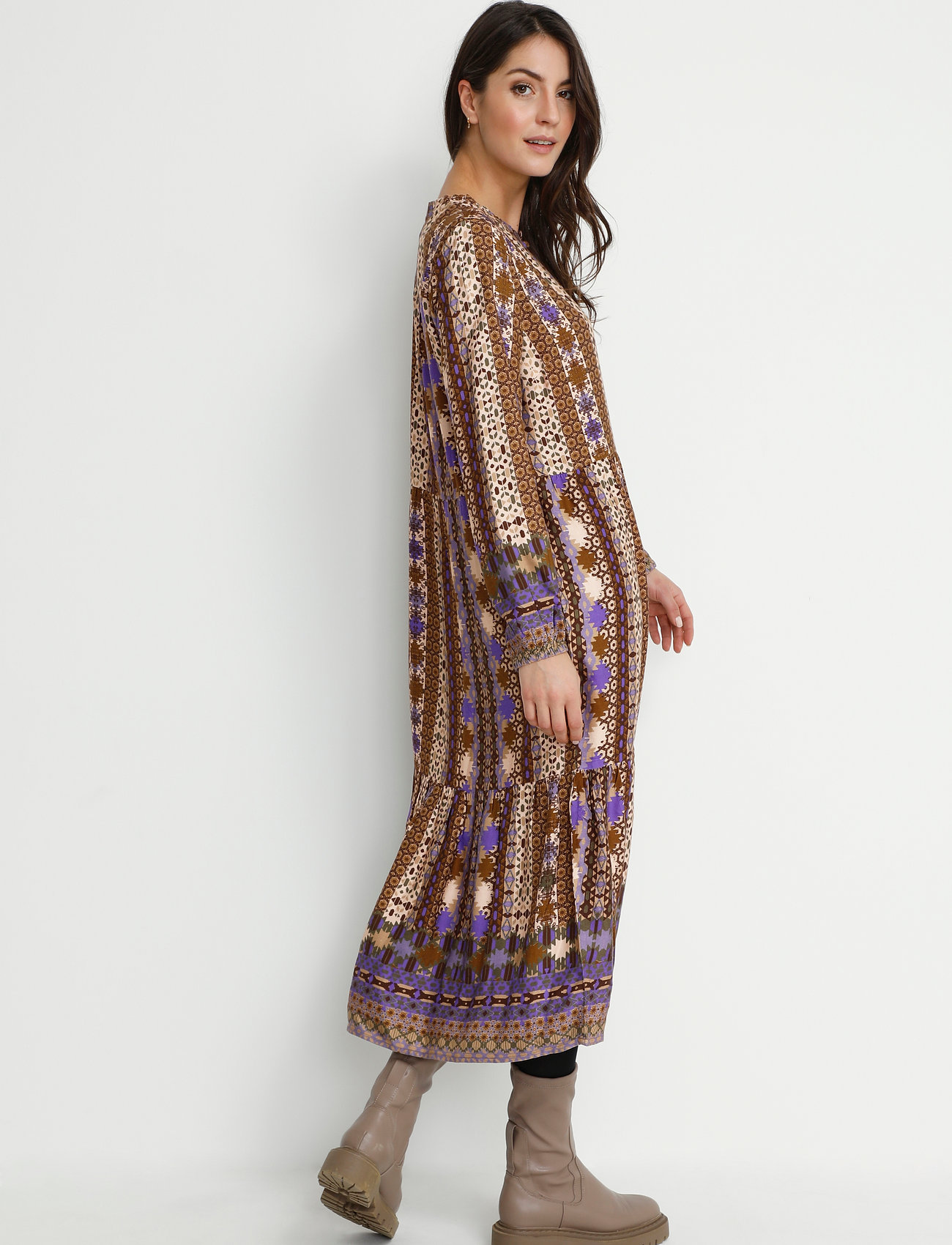 Cream - CRPenelopa Dress - Kim Fit - etnic geo stripe violet - 4