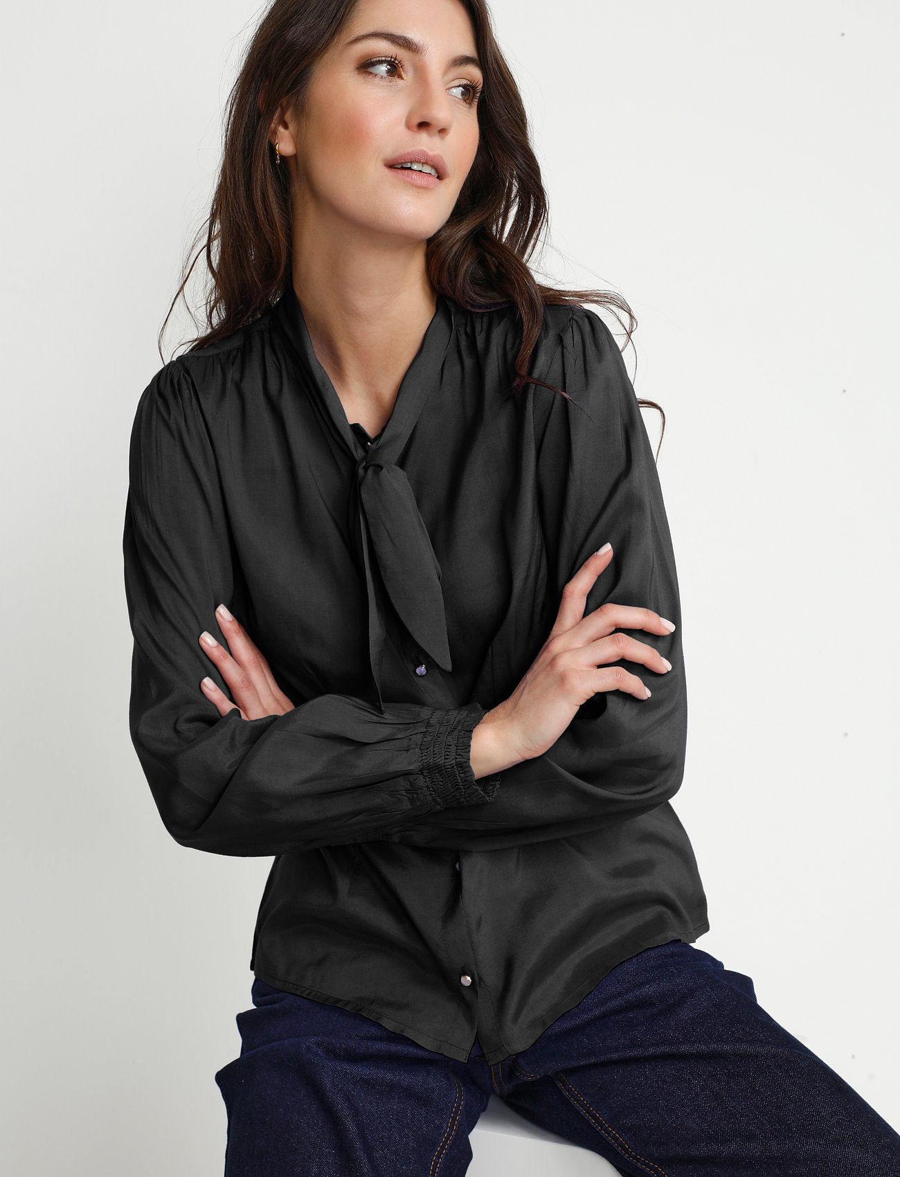Cream - CRSansa Blouse - pitch black - 5