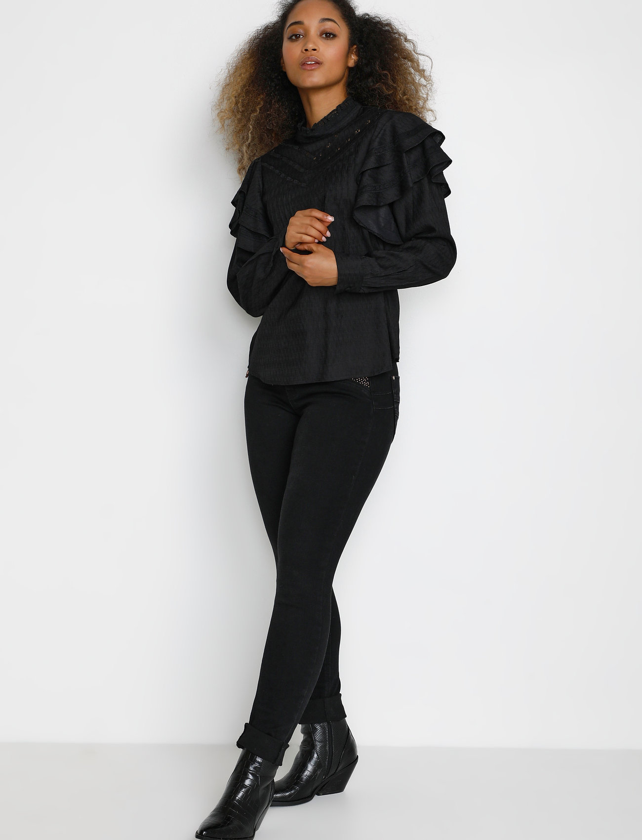 Cream - CRLiselin Blouse - pitch black - 3