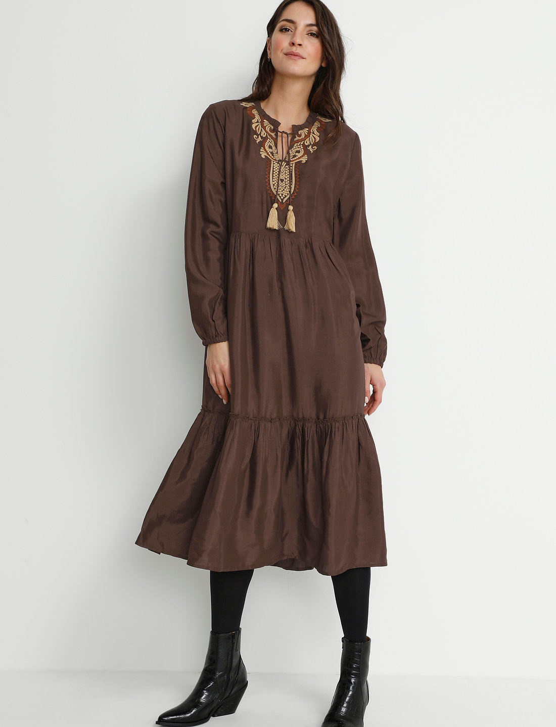 Coffee and cream dresses clearance